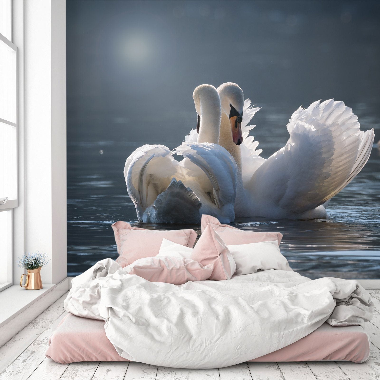 3D Swan Lake 234 Wallpaper AJ Wallpaper 