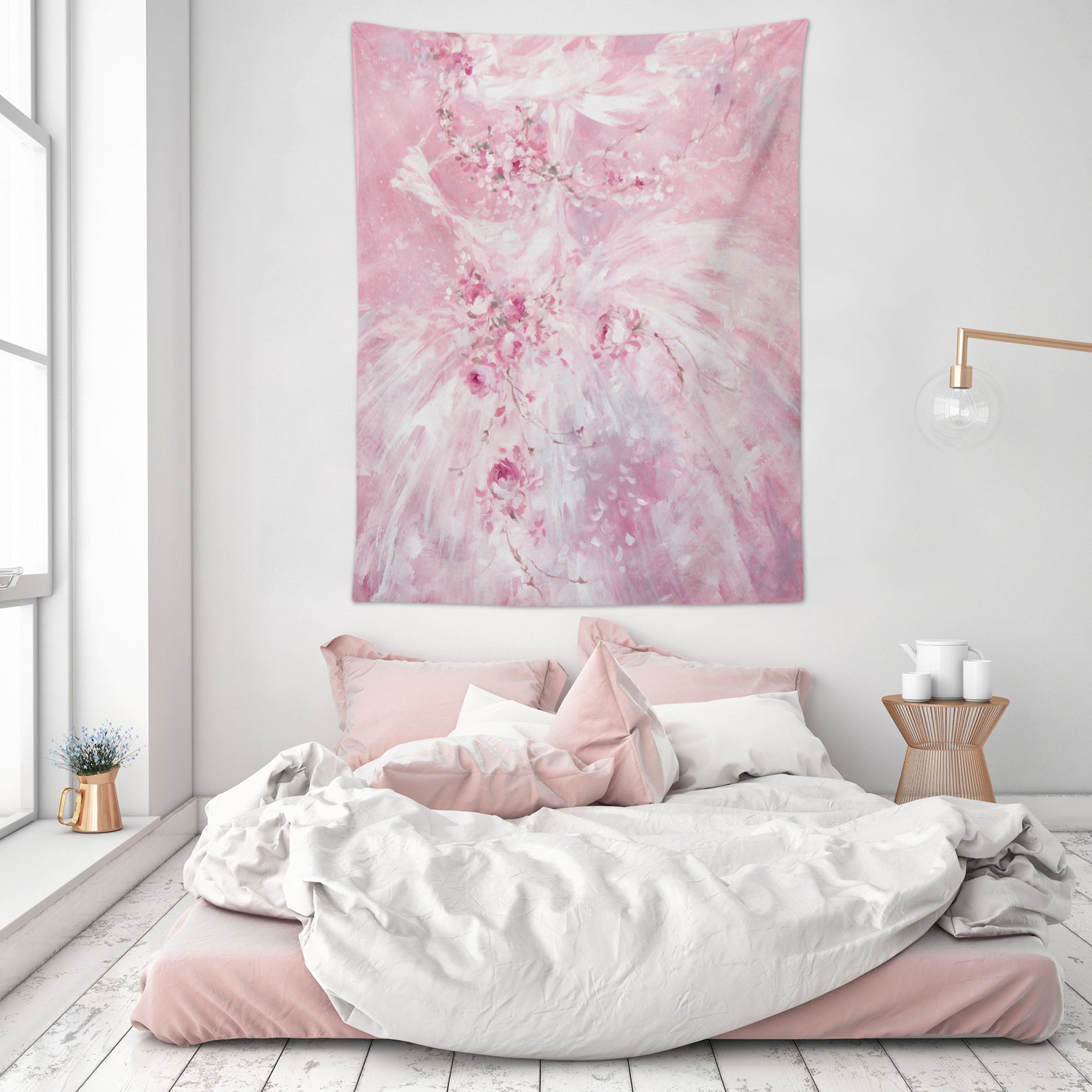 3D Pink Dress 7858 Debi Coules Tapestry Hanging Cloth Hang