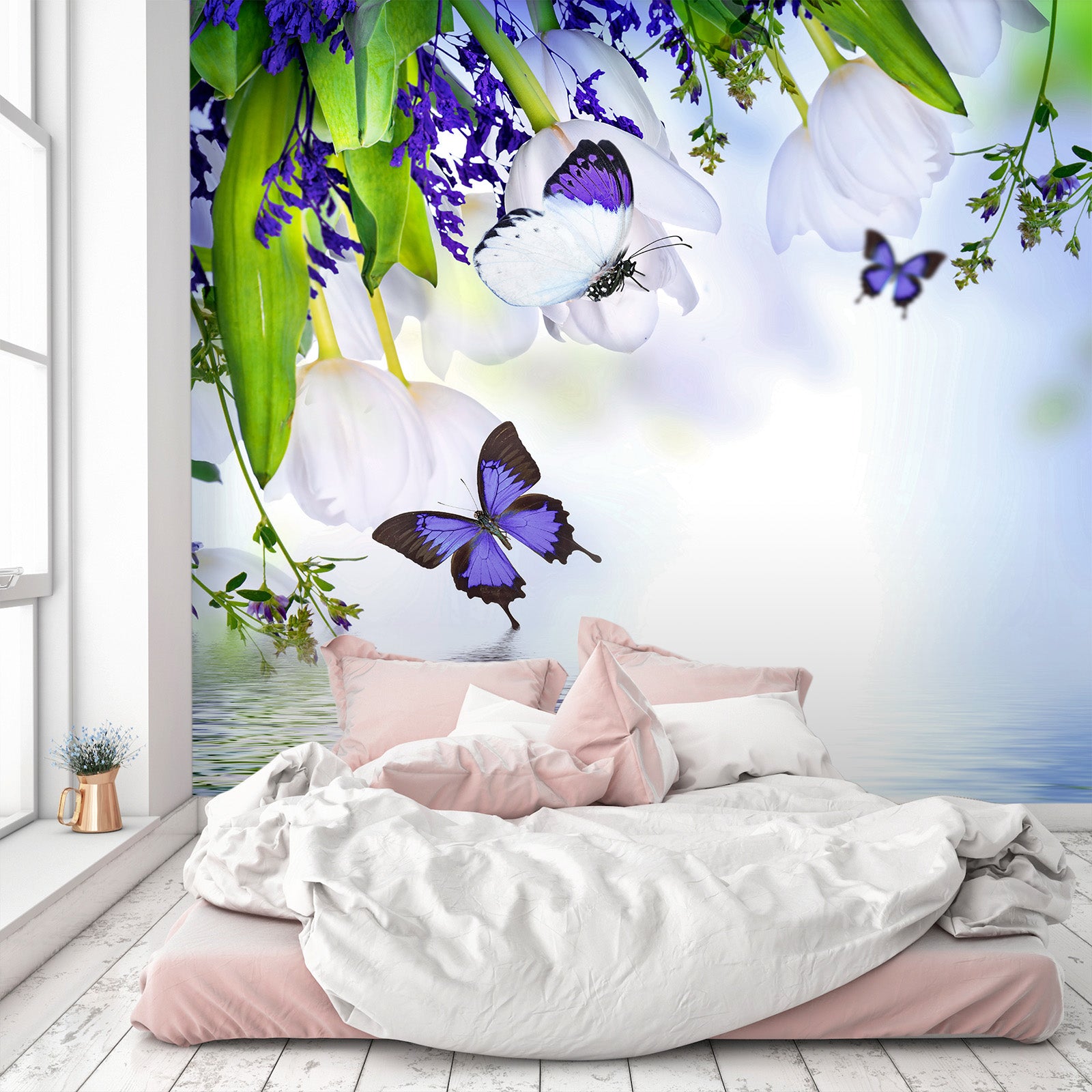 3D Purple Butterfly 391 Wall Murals