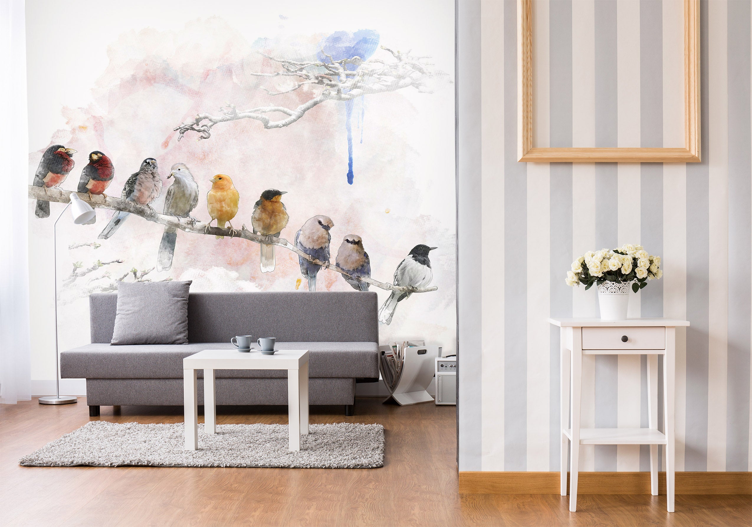 3D Sparrow On Branch 58146 Wall Murals