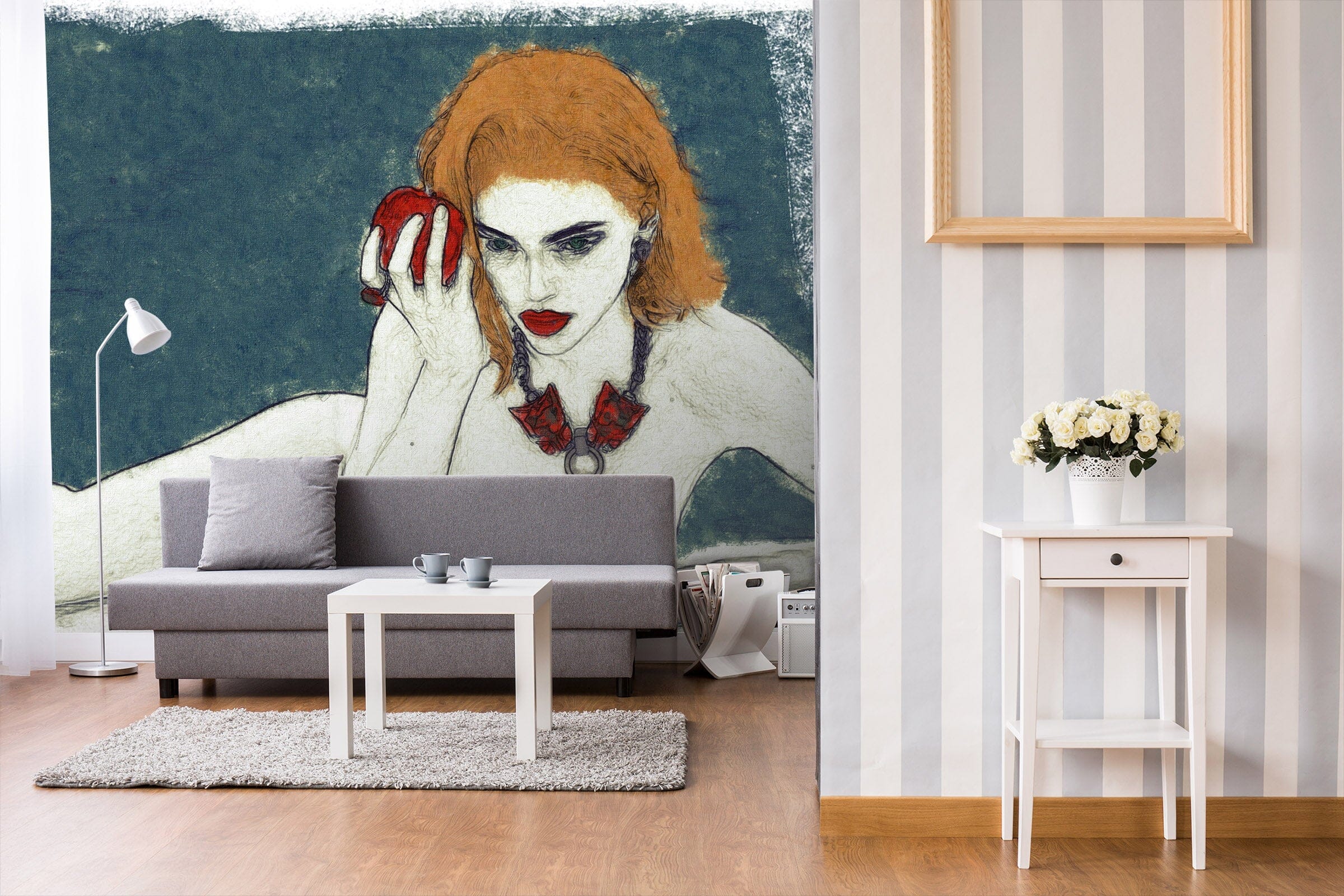 3D Long Hair Girl 1419 Marco Cavazzana Wall Mural Wall Murals Wallpaper AJ Wallpaper 2 