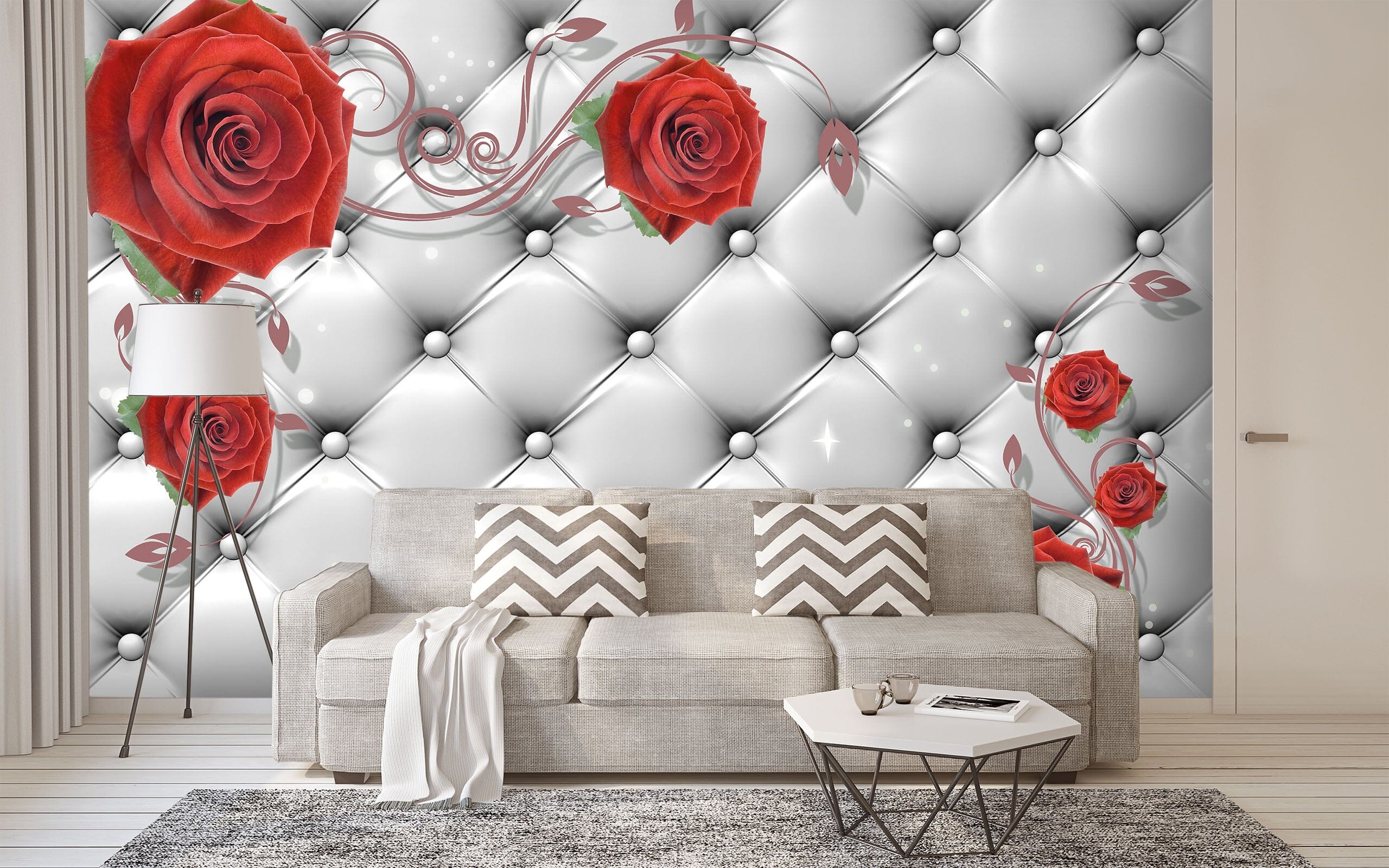 3D Red Rose 1409 Wall Murals Wallpaper AJ Wallpaper 2 