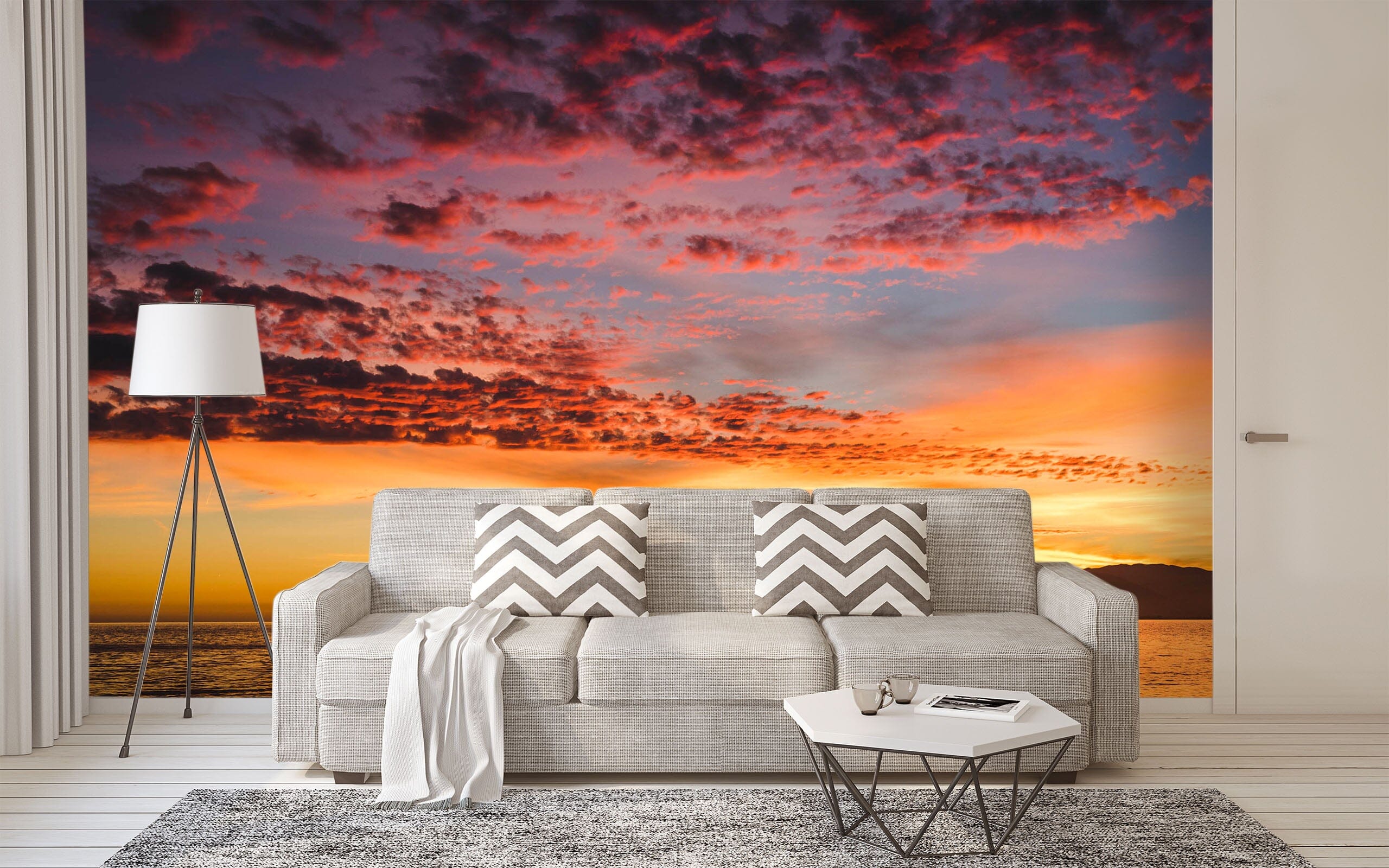 3D Sunset Sky Clouds 87 Wall Murals Wallpaper AJ Wallpaper 2 