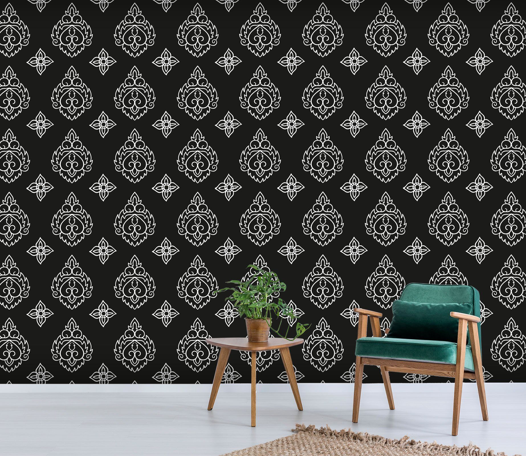 3D White Line Flower 479 Wallpaper AJ Wallpaper 