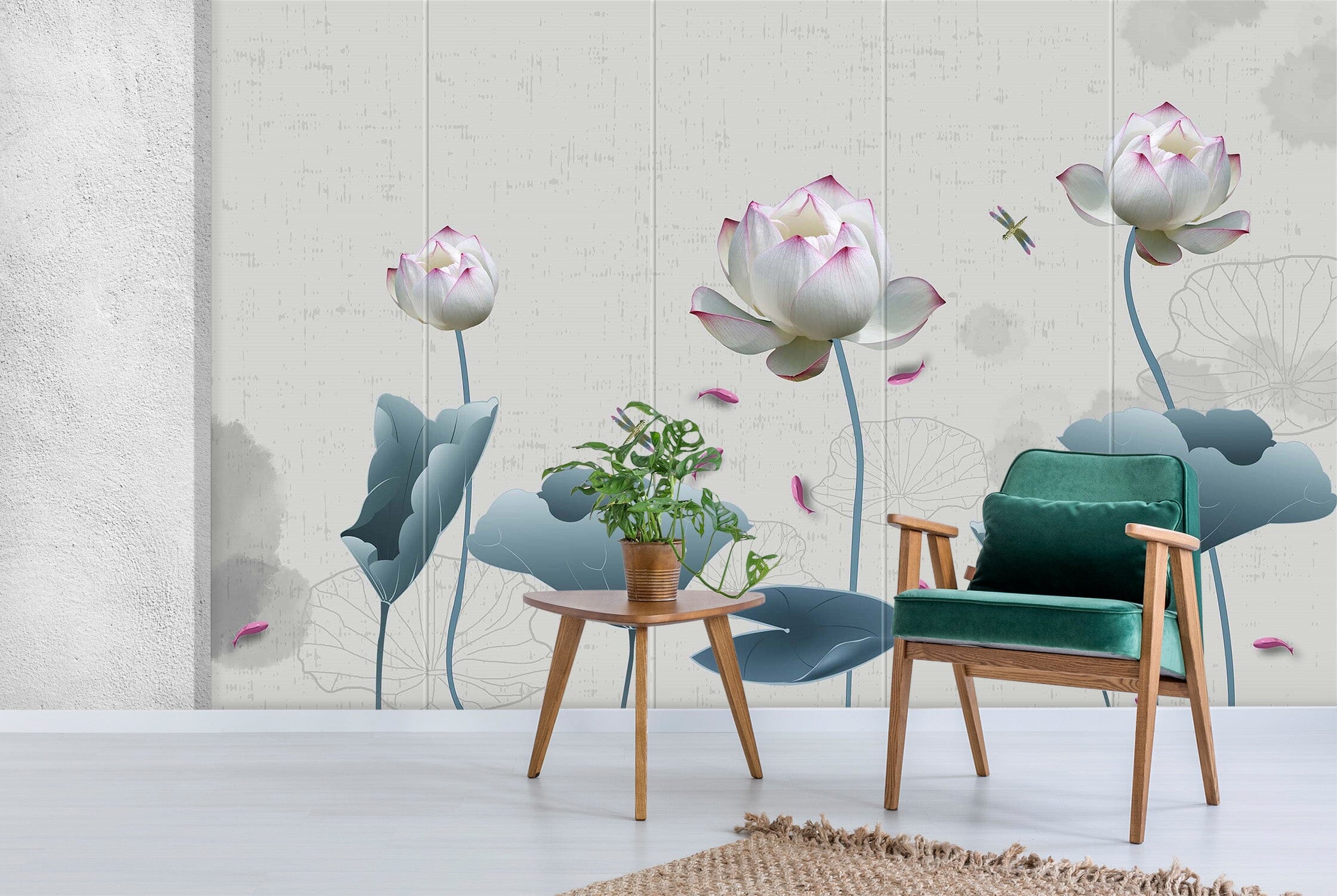 3D Pond Lotus 2080 Wall Murals Wallpaper AJ Wallpaper 2 