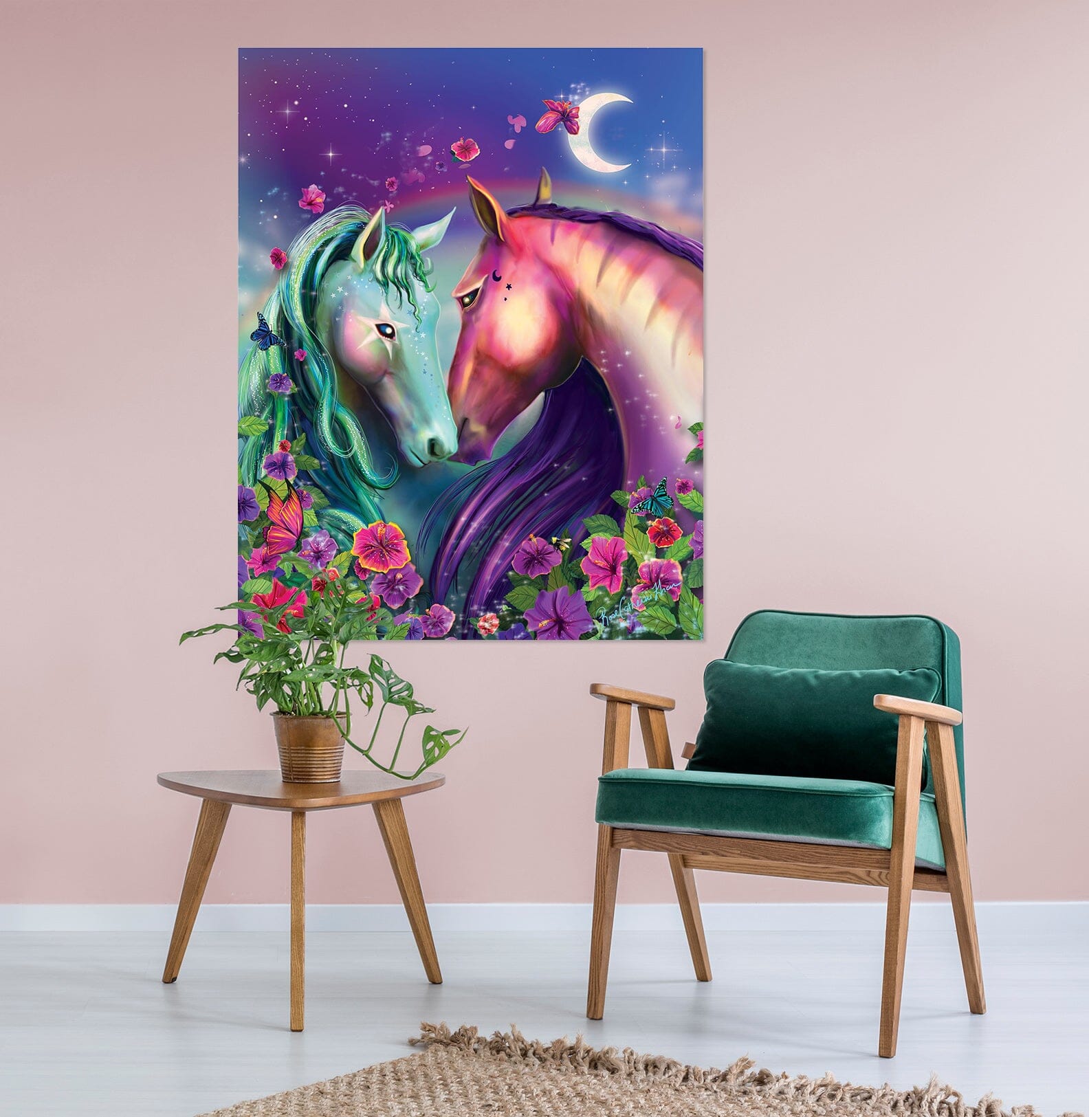 3D Color Horse 214 Rose Catherine Khan Wall Sticker Wallpaper AJ Wallpaper 2 