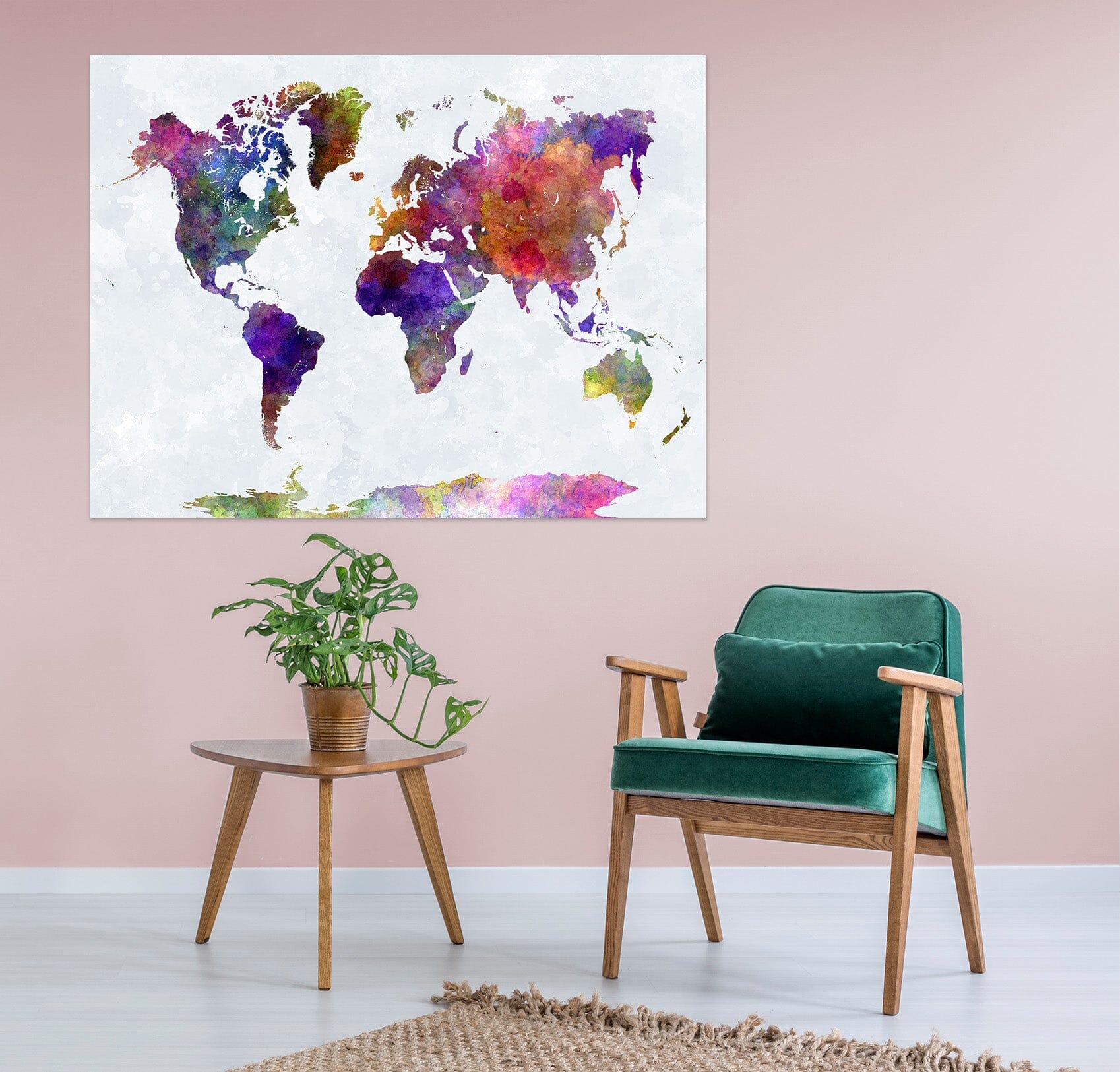 3D Colored Clouds 111 World Map Wall Sticker Wallpaper AJ Wallpaper 2 