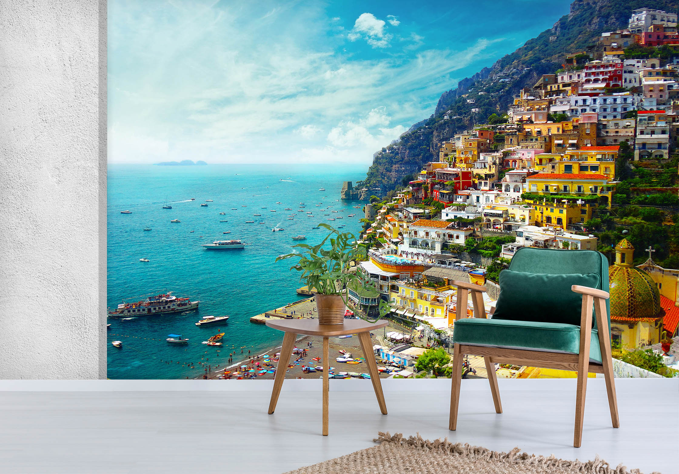 3D Sea Houses 58163 Wall Murals