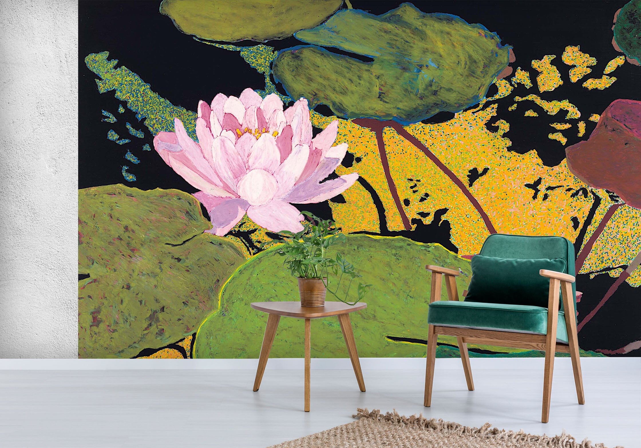 3D Pink Lotus 246 Allan P. Friedlander Wall Mural Wall Murals Wallpaper AJ Wallpaper 2 