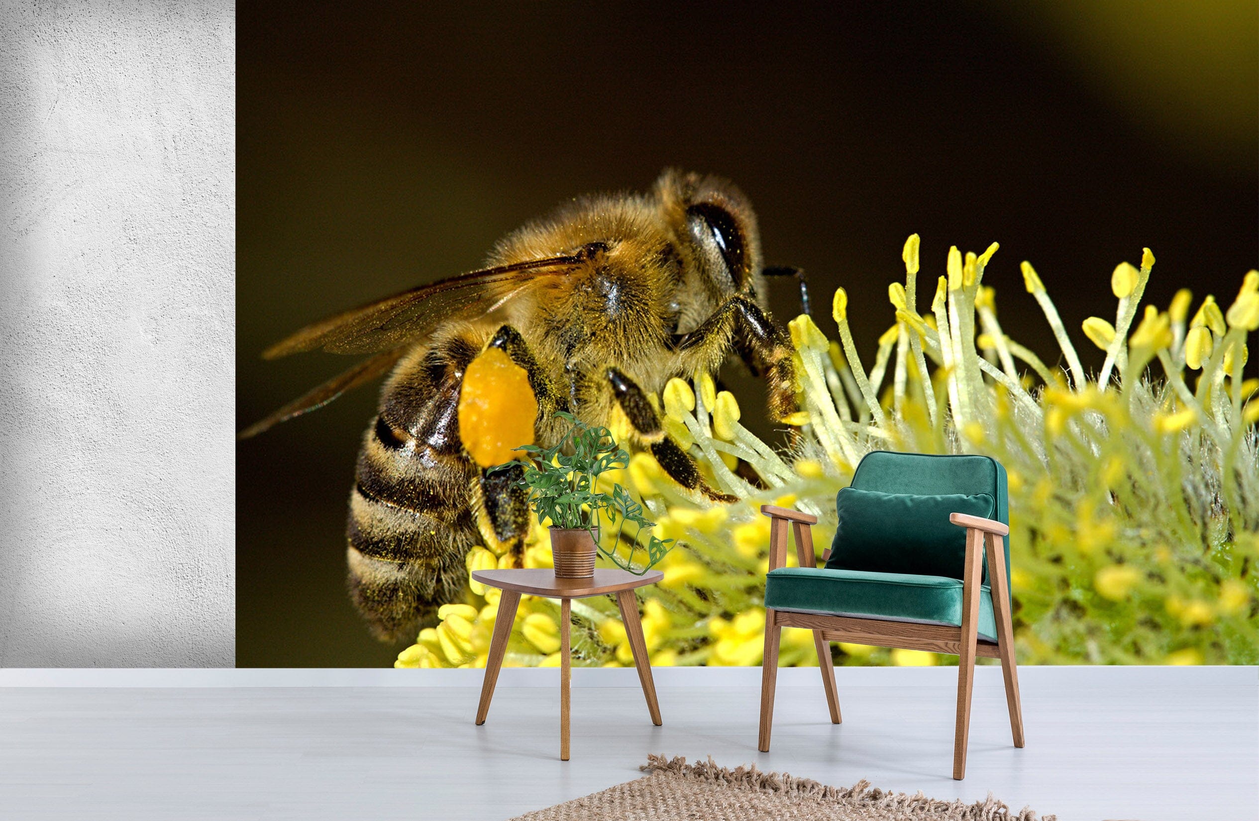 3D Bee Collecting Honey 141 Wall Murals Wallpaper AJ Wallpaper 2 
