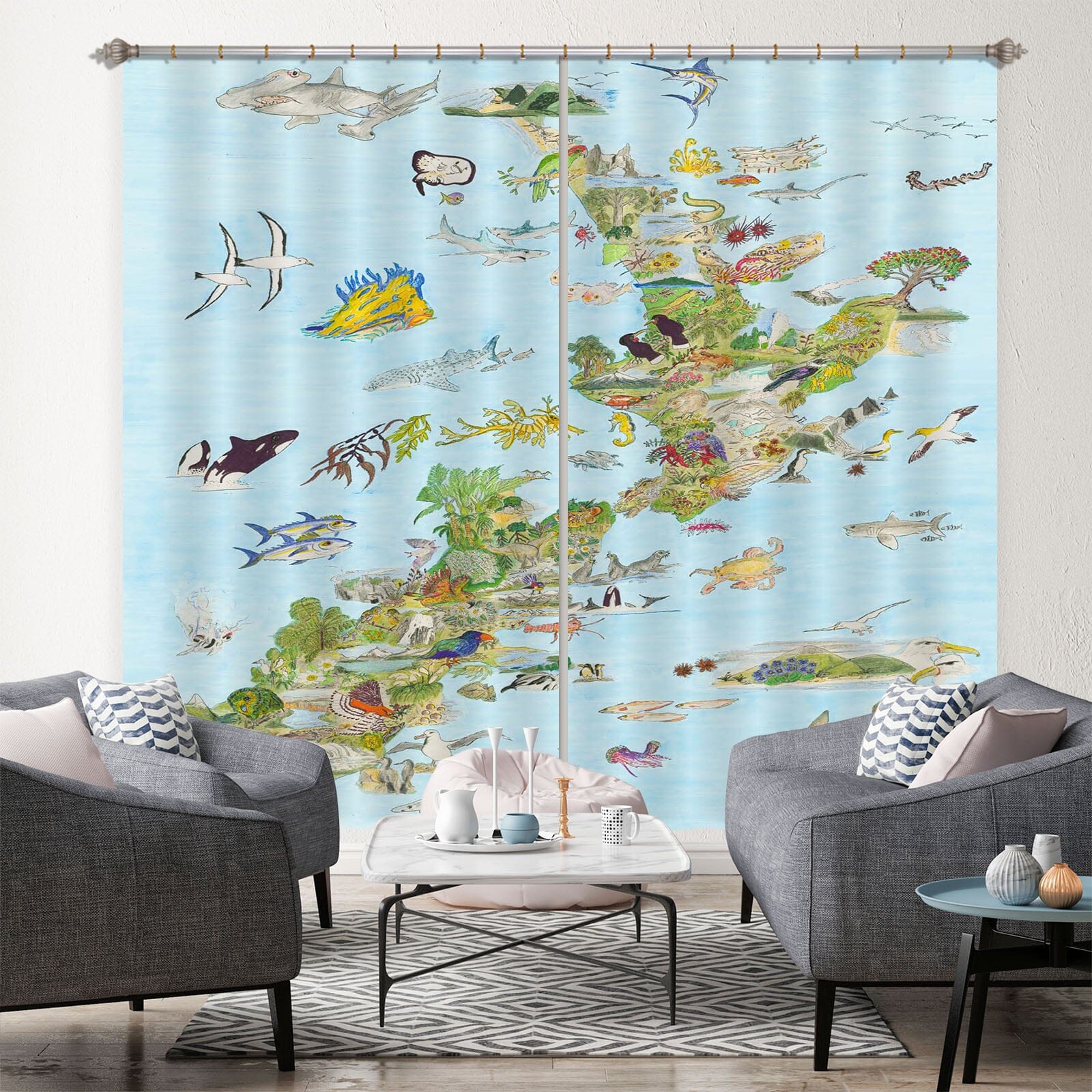 3D Various Animals 052 Michael Sewell Curtain Curtains Drapes Curtains AJ Creativity Home 