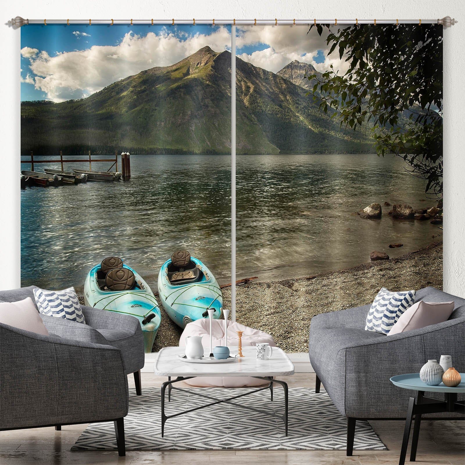 3D Underwater Ship 051 Kathy Barefield Curtain Curtains Drapes Curtains AJ Creativity Home 