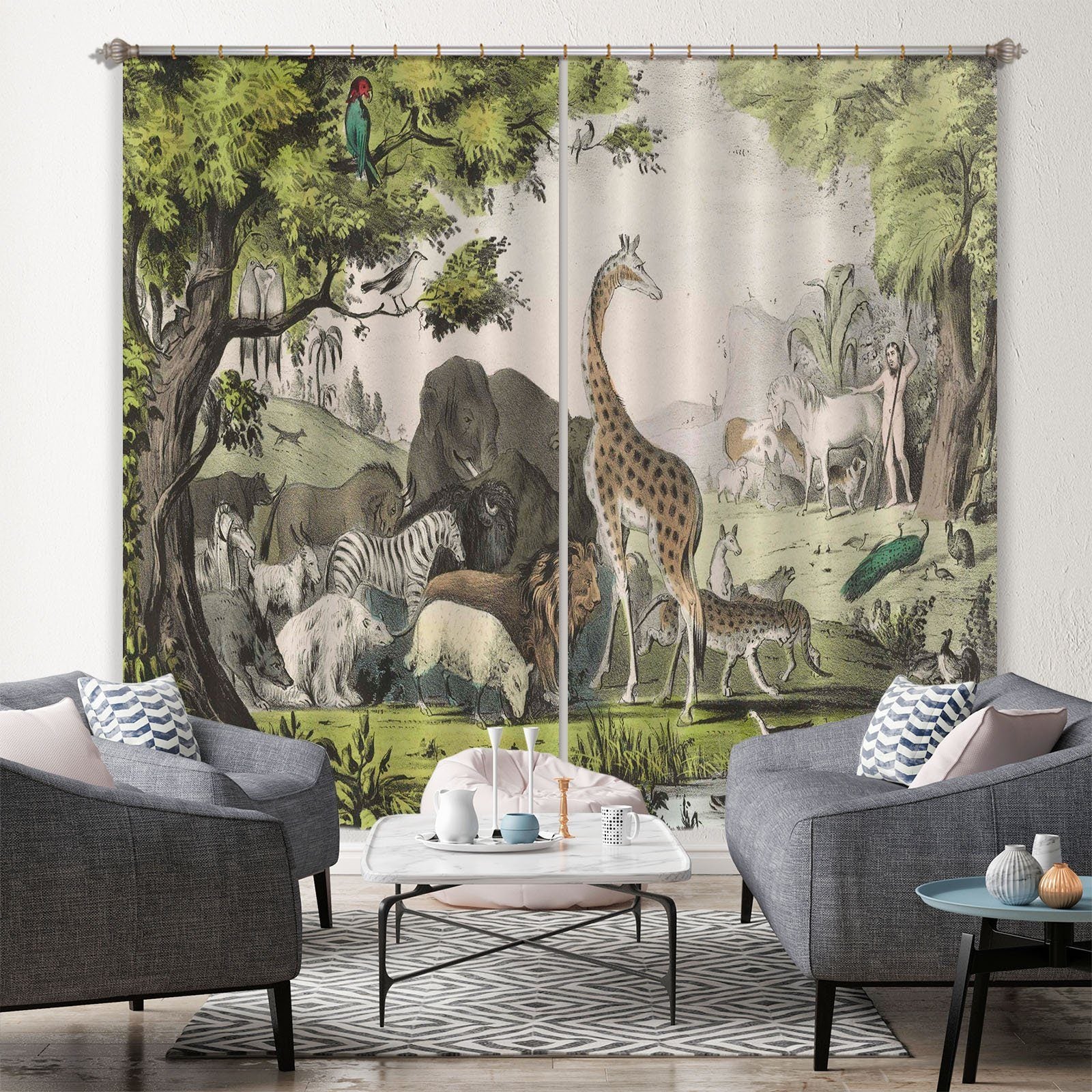 3D Animal Home 041 Andrea haase Curtain Curtains Drapes Curtains AJ Creativity Home 