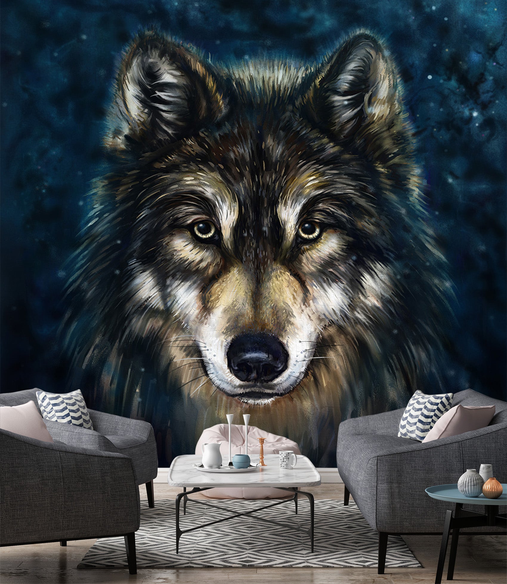 3D Beast Wolf 327 Wall Murals