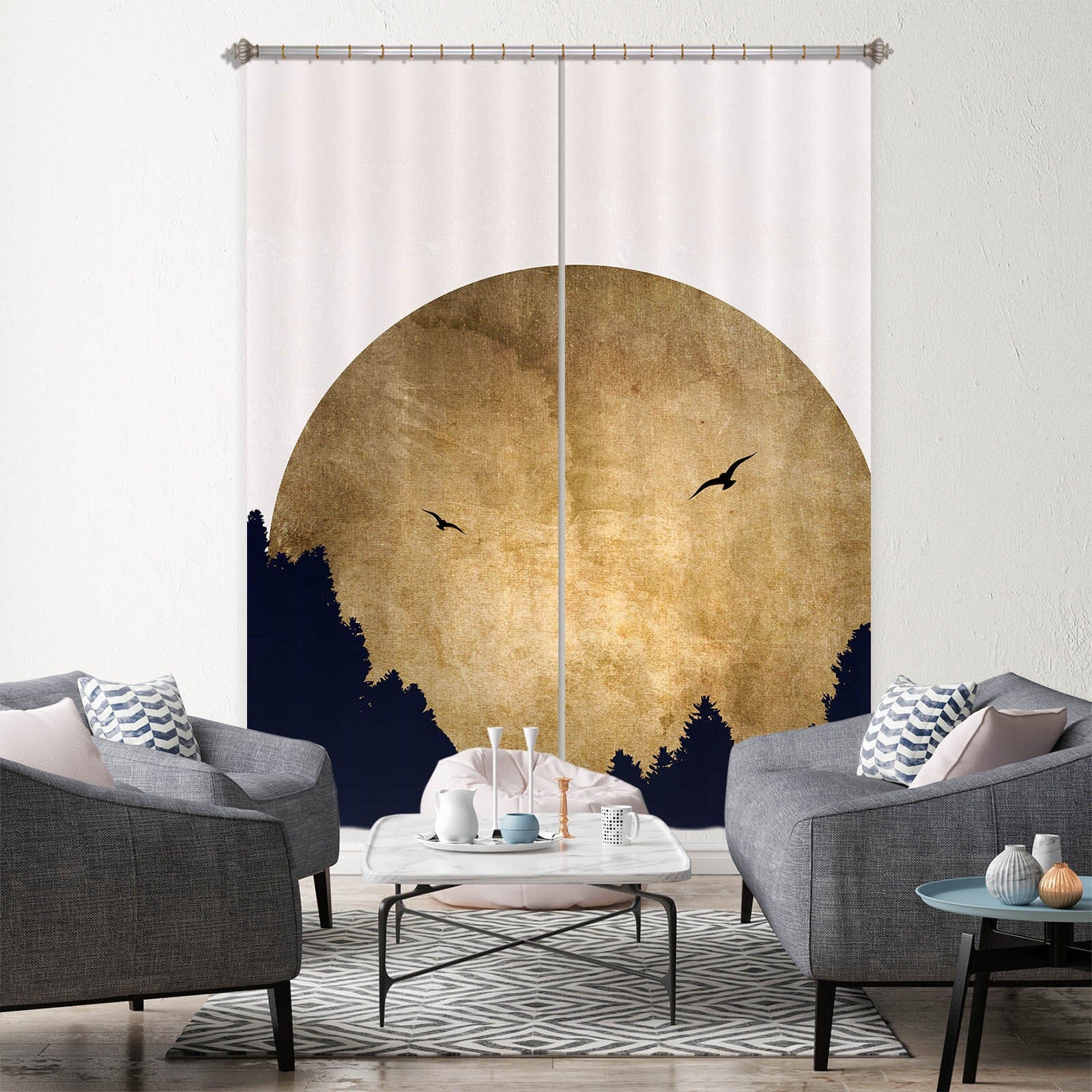 3D Black Forest 1132 Boris Draschoff Curtain Curtains Drapes Curtains AJ Creativity Home 