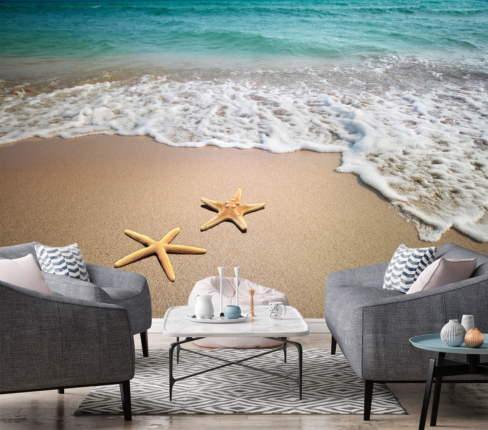 3D Beach Starfish 58122 Wall Murals