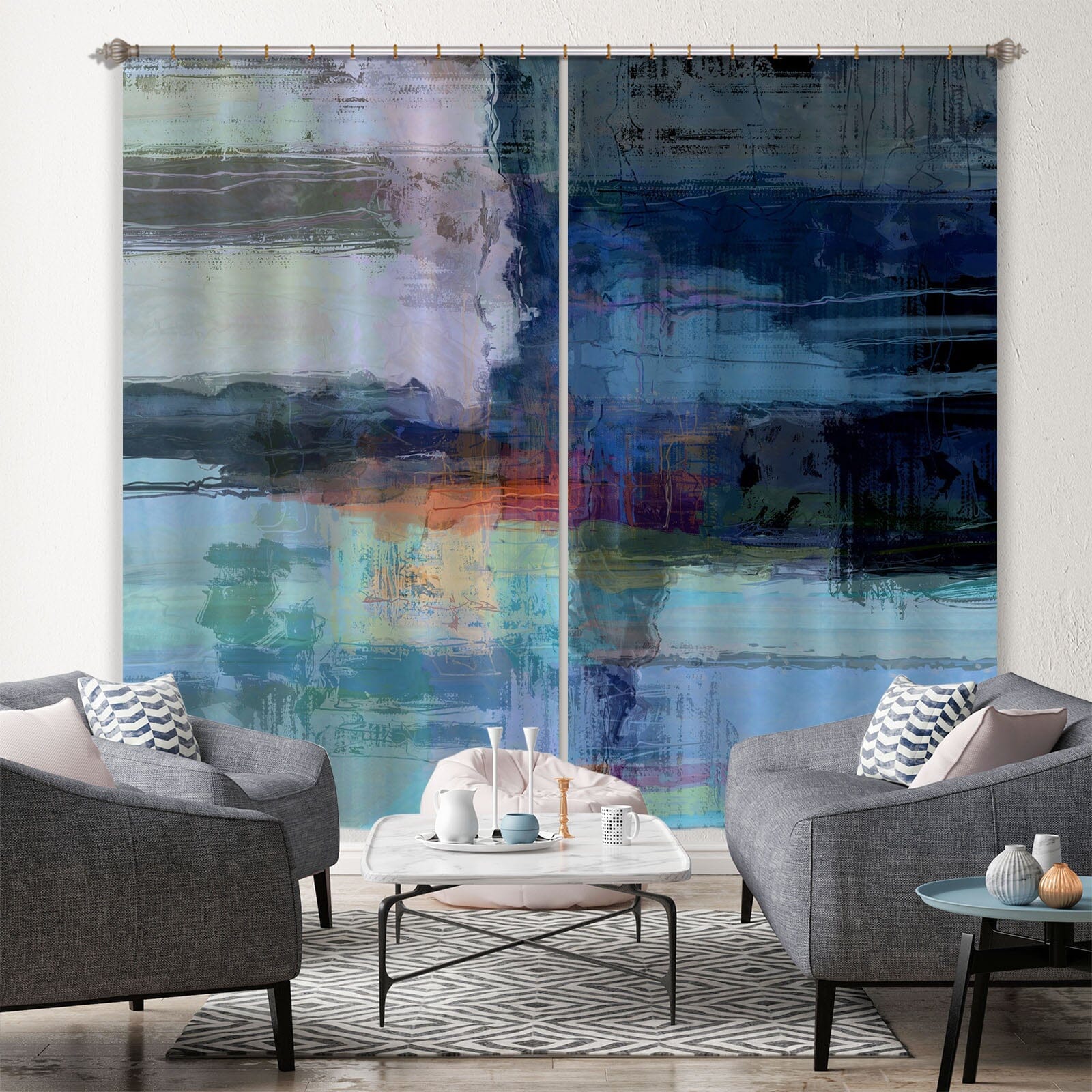 3D Horizon Sunset 042 Michael Tienhaara Curtain Curtains Drapes Curtains AJ Creativity Home 