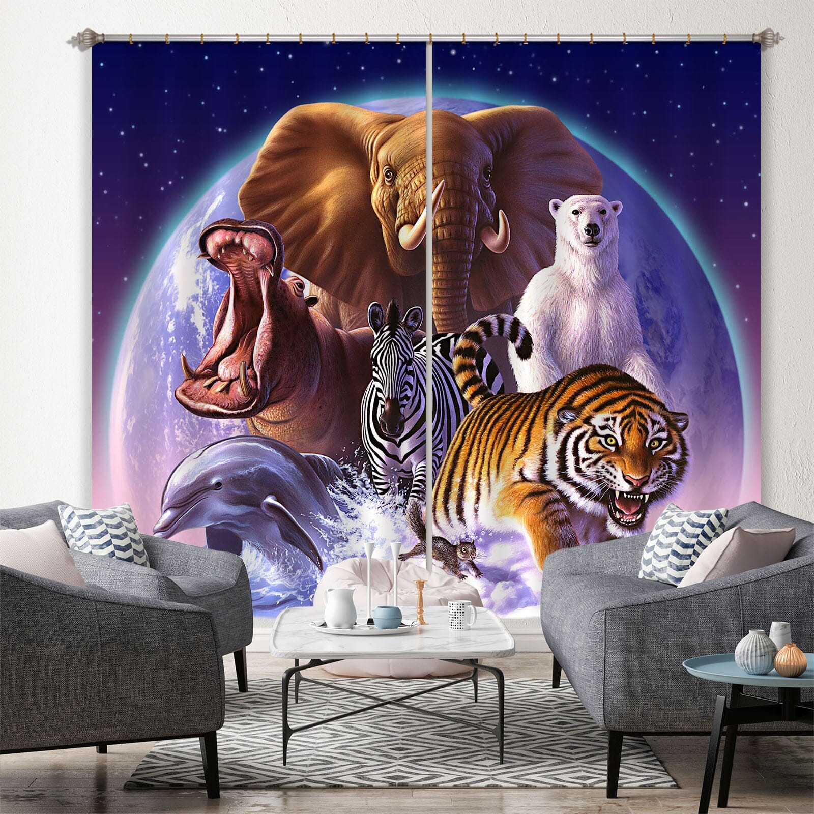 3D Wild World 049 Jerry LoFaro Curtain Curtains Drapes Curtains AJ Creativity Home 