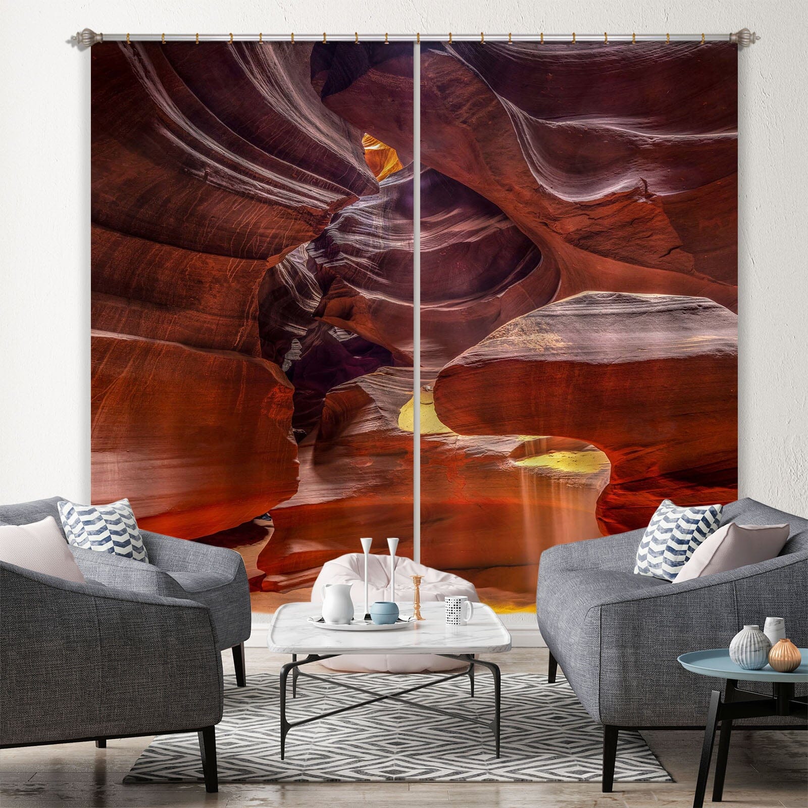 3D Gold Sand 070 Marco Carmassi Curtain Curtains Drapes Curtains AJ Creativity Home 
