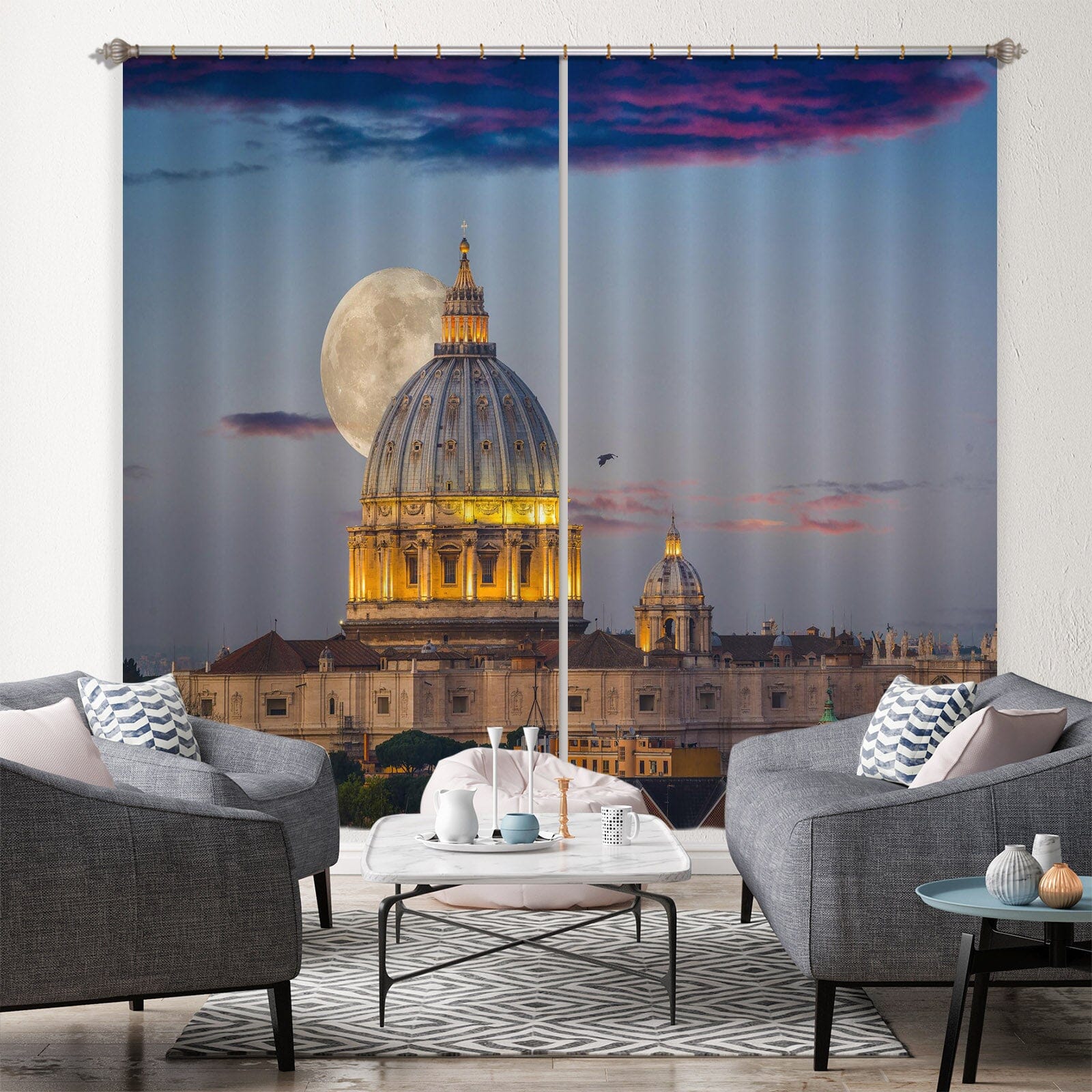 3D Temple Lights 124 Marco Carmassi Curtain Curtains Drapes Curtains AJ Creativity Home 