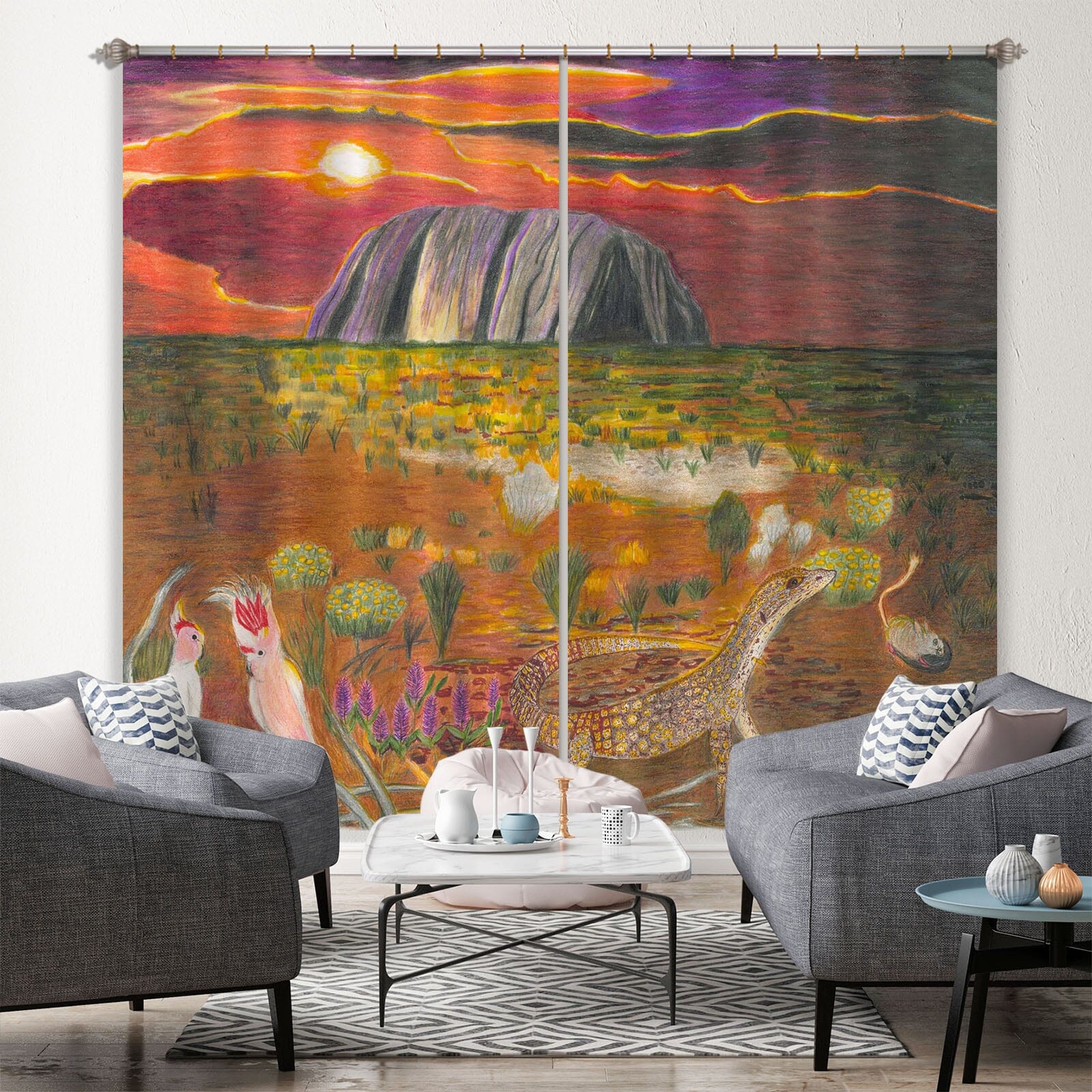 3D Grassland 057 Michael Sewell Curtain Curtains Drapes Curtains AJ Creativity Home 