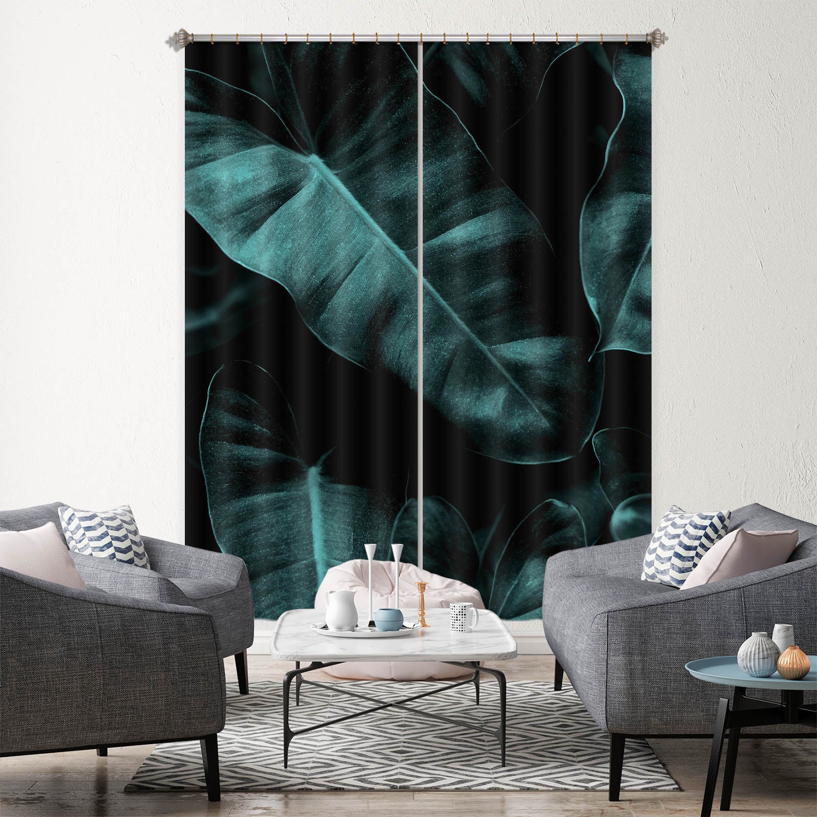 3D Banana Leaf 1119 Boris Draschoff Curtain Curtains Drapes