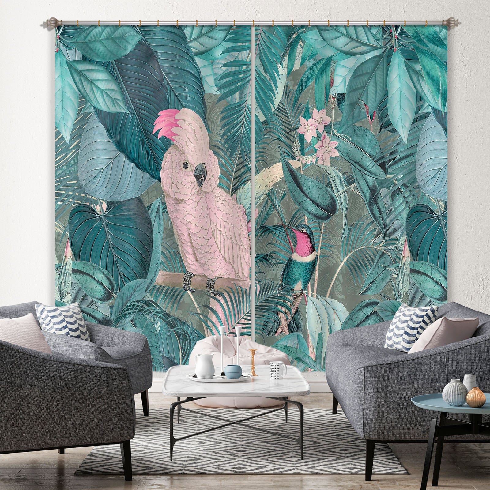 3D Jungle Friends 066 Andrea haase Curtain Curtains Drapes Curtains AJ Creativity Home 