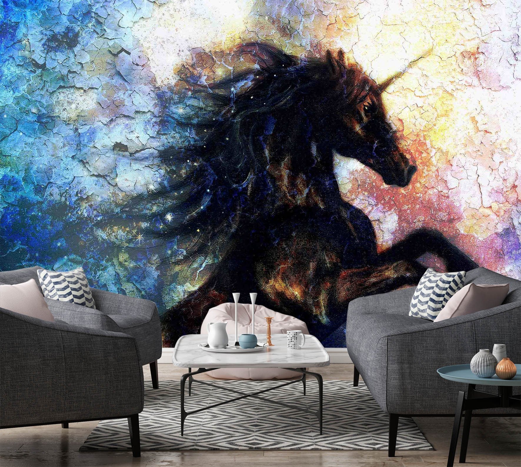 3D Shadow Unicorn 218 Wallpaper AJ Wallpaper 