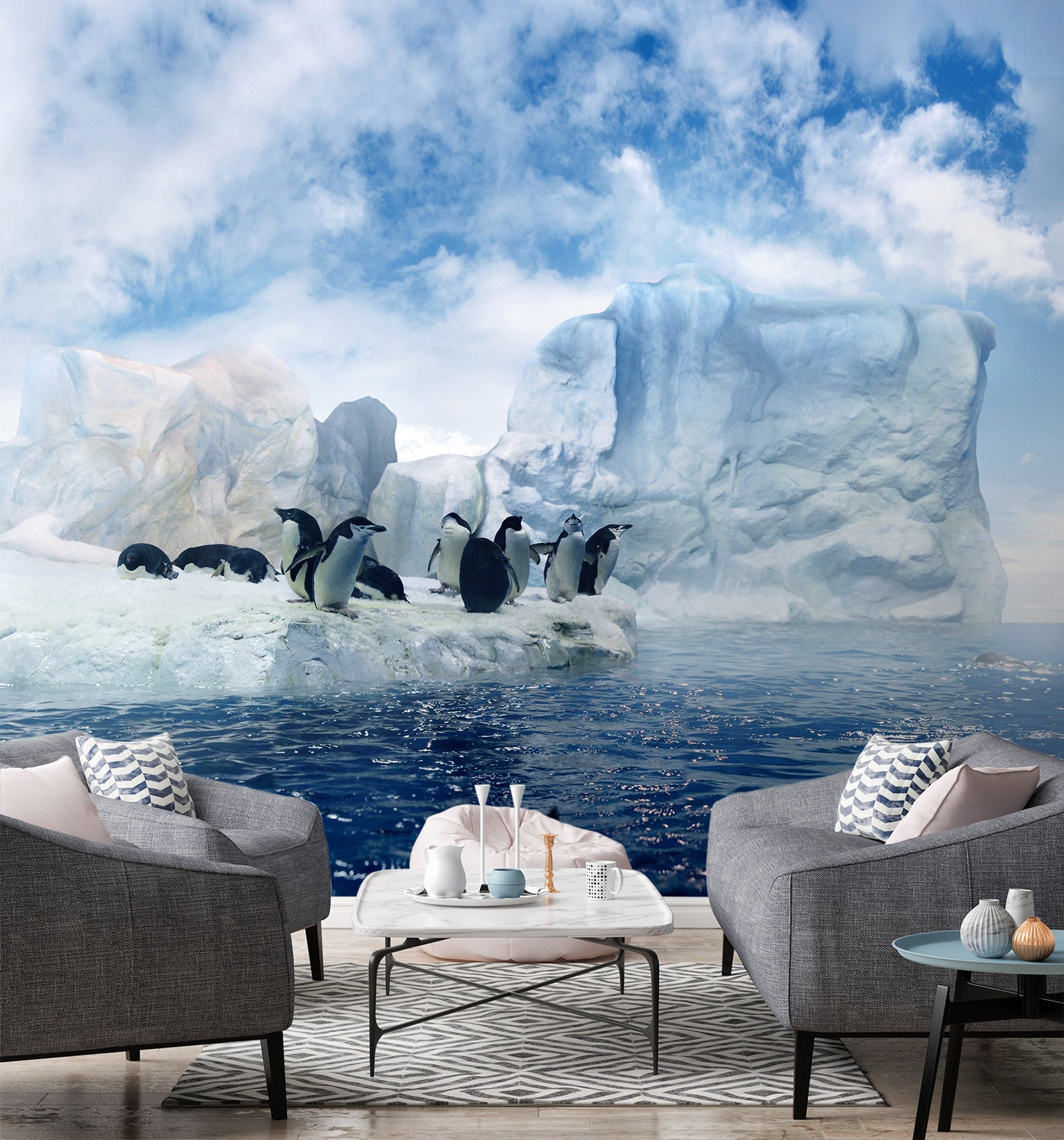 3D Penguin Ice 365 Wall Murals