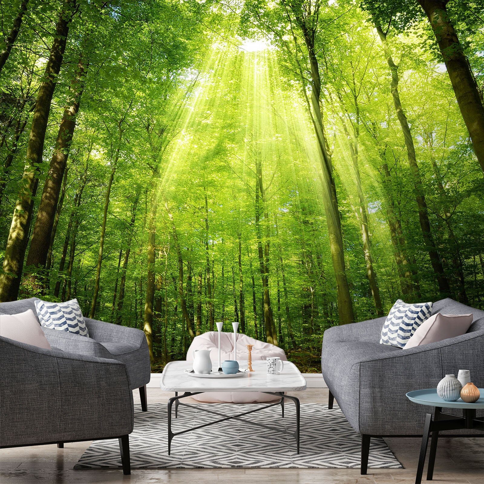 3D Green Forest 1507 Wall Murals Wallpaper AJ Wallpaper 2 