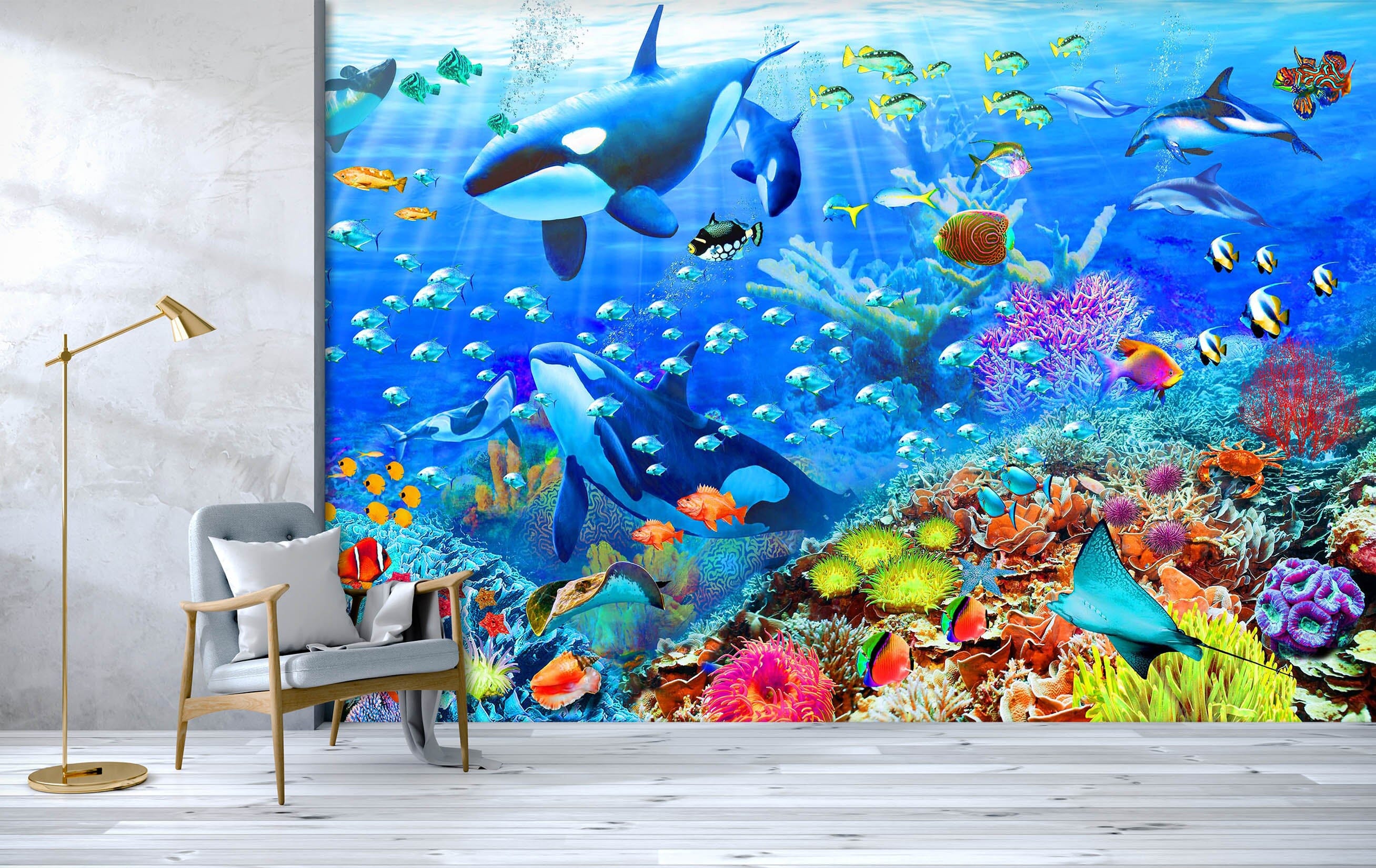 3D Have Fun Swimming 1411 Adrian Chesterman Wall Mural Wall Murals Wallpaper AJ Wallpaper 2 