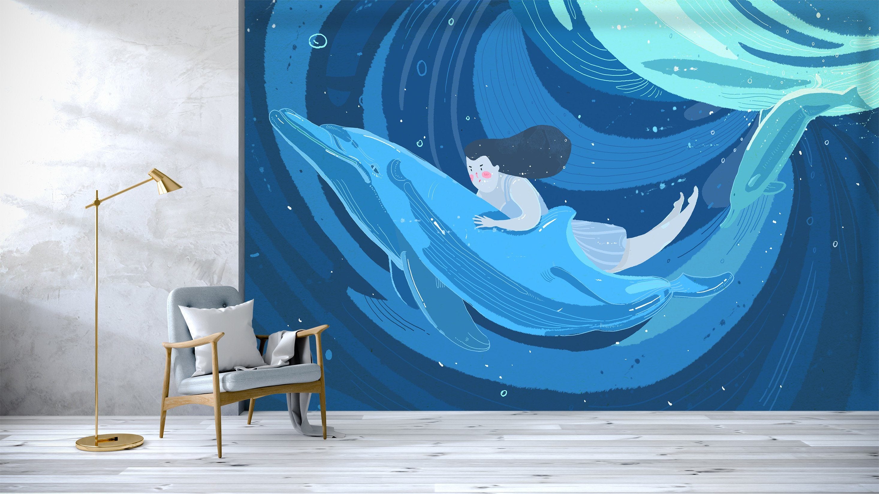 3D Dolphin Painting 061 Wallpaper AJ Wallpaper 