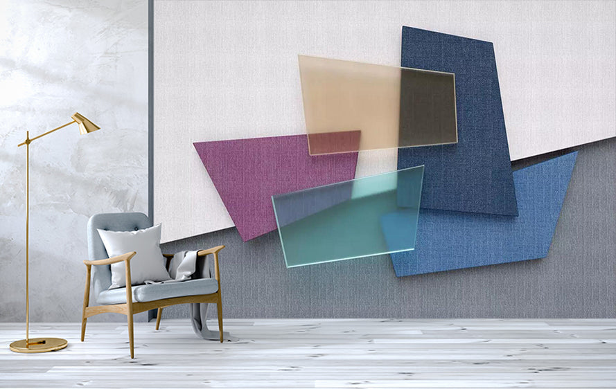 3D Square Glass WC599 Wall Murals