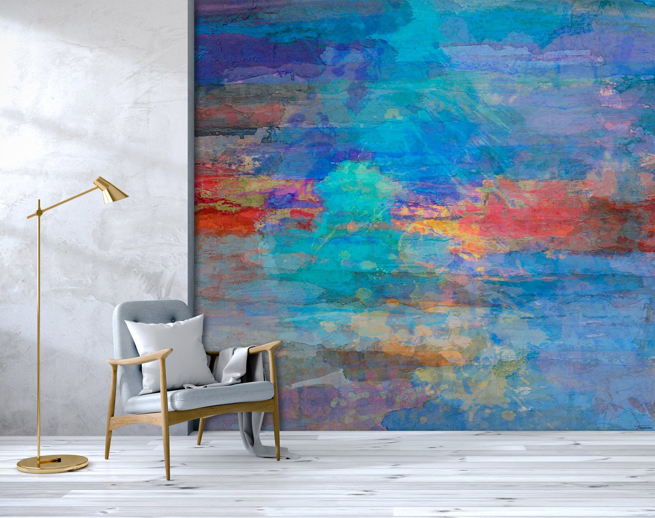 3D Blue Graffiti 1527 Michael Tienhaara Wall Mural Wall Murals Wallpaper AJ Wallpaper 2 