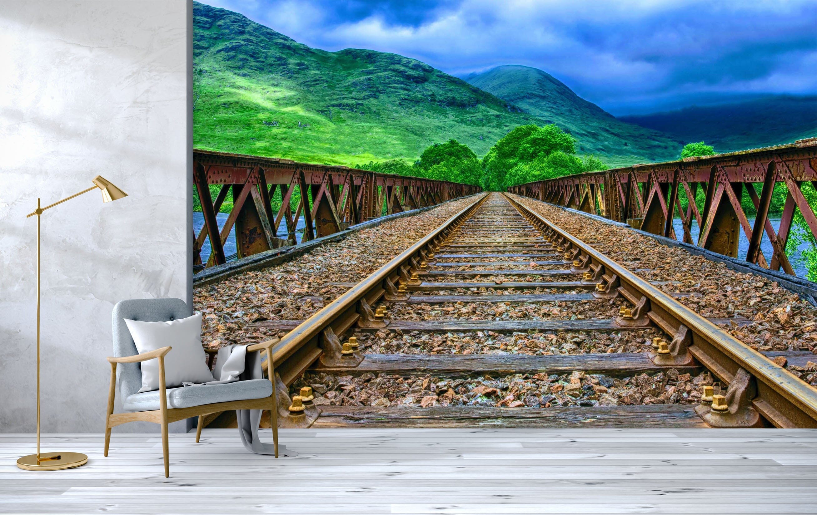 3D Forest Railway 2040 Wall Murals Wallpaper AJ Wallpaper 2 