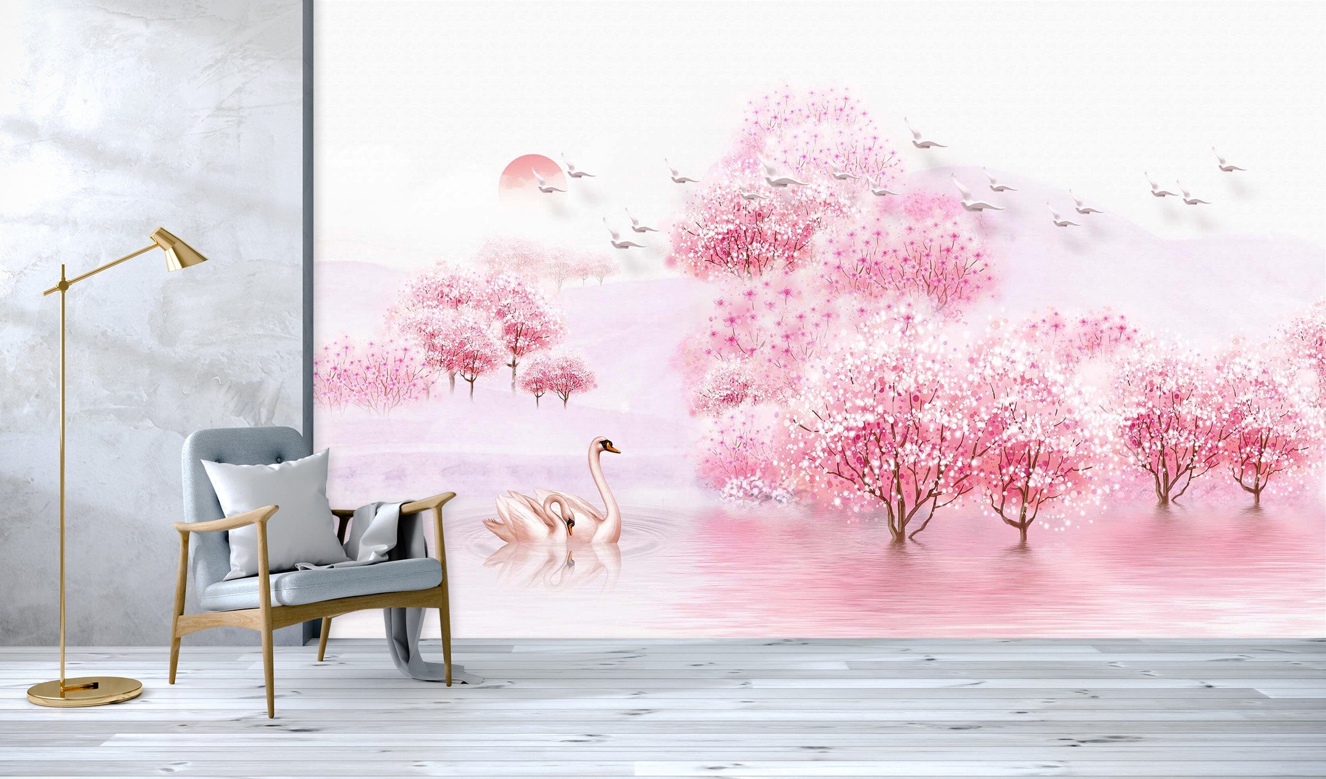 3D Pink World 2062 Wall Murals Wallpaper AJ Wallpaper 2 