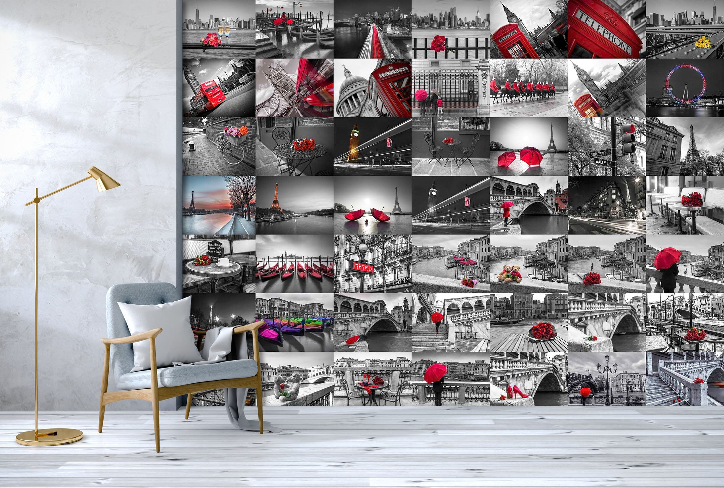 3D Red Umbrella 1401 Assaf Frank Wall Mural Wall Murals Wallpaper AJ Wallpaper 2 