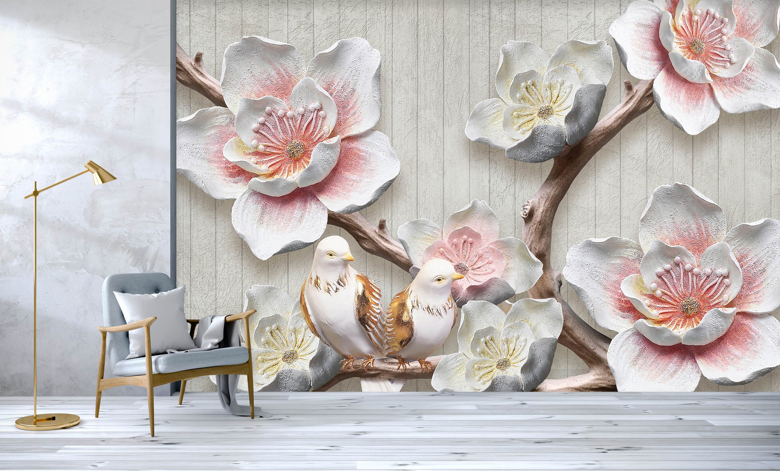 3D Flowers Bloom 1607 Wall Murals Wallpaper AJ Wallpaper 2 
