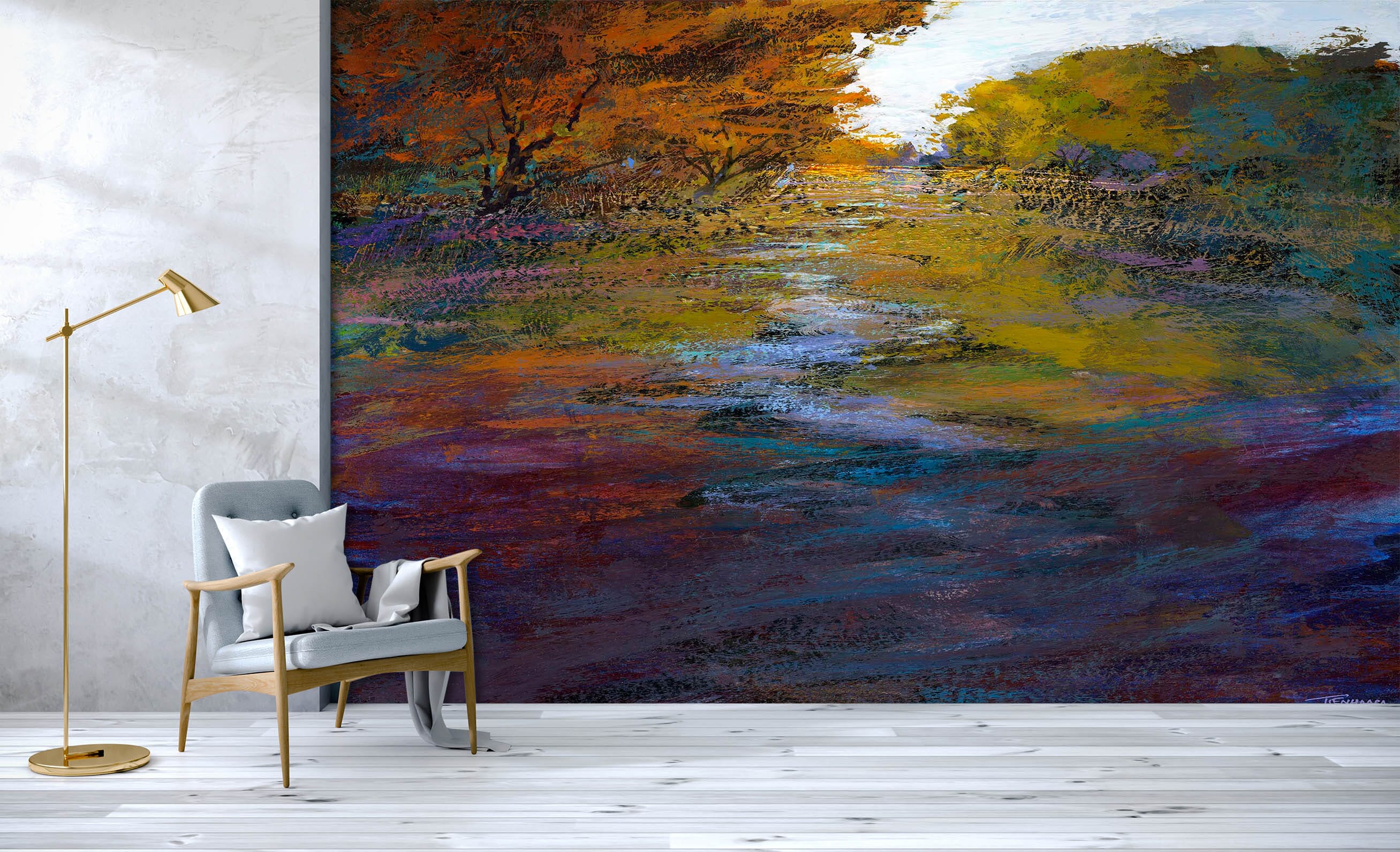 3D Stone Stream 1539 Michael Tienhaara Wall Mural Wall Murals Wallpaper AJ Wallpaper 2 