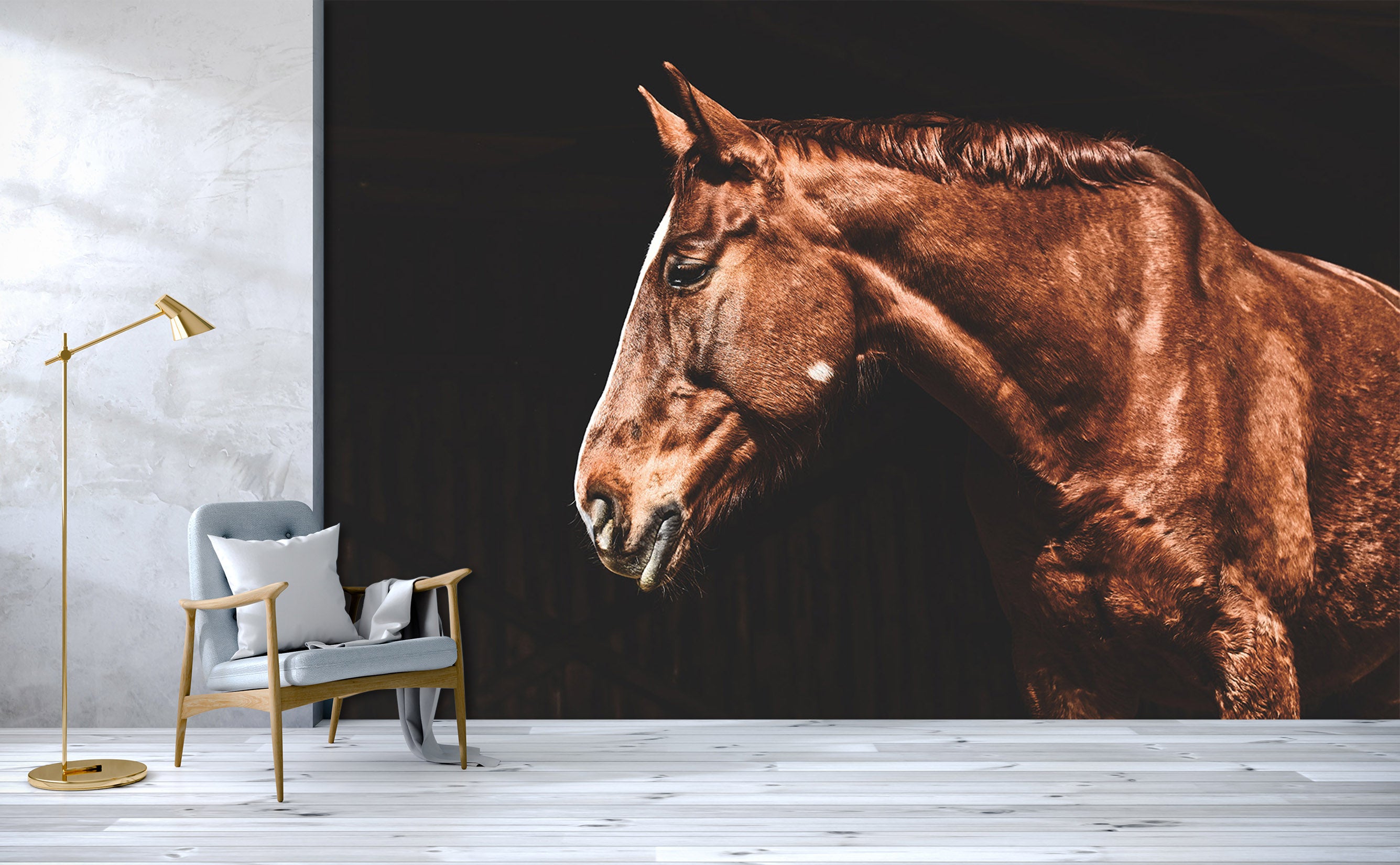3D Brown Horse 157 Wall Murals
