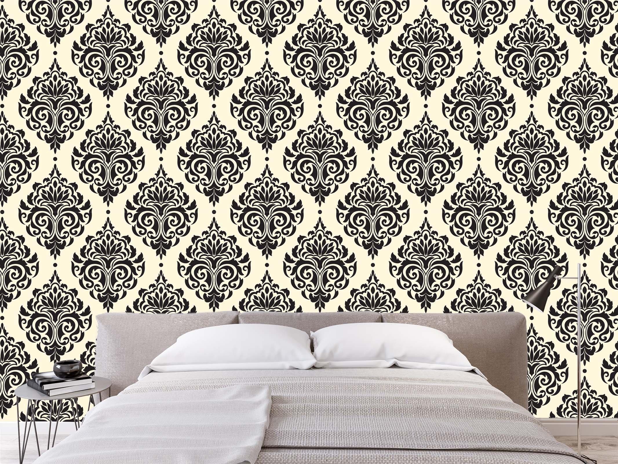 3D Black Flower Pattern 299 Wallpaper AJ Wallpaper 