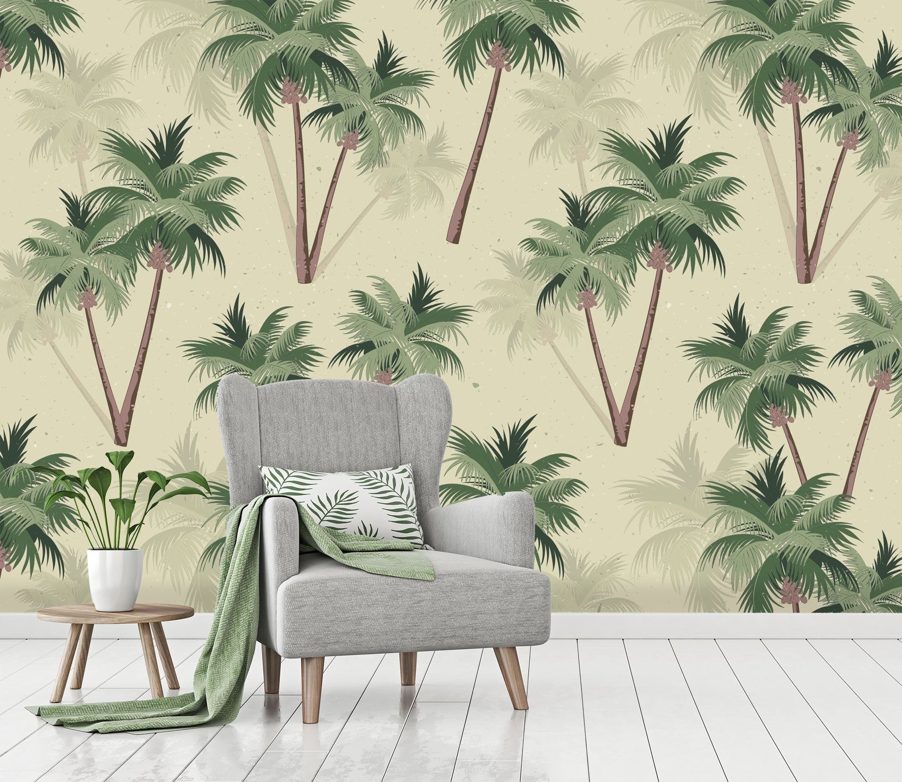 3D Coconut Tree Shadow 251 Wallpaper AJ Wallpaper 