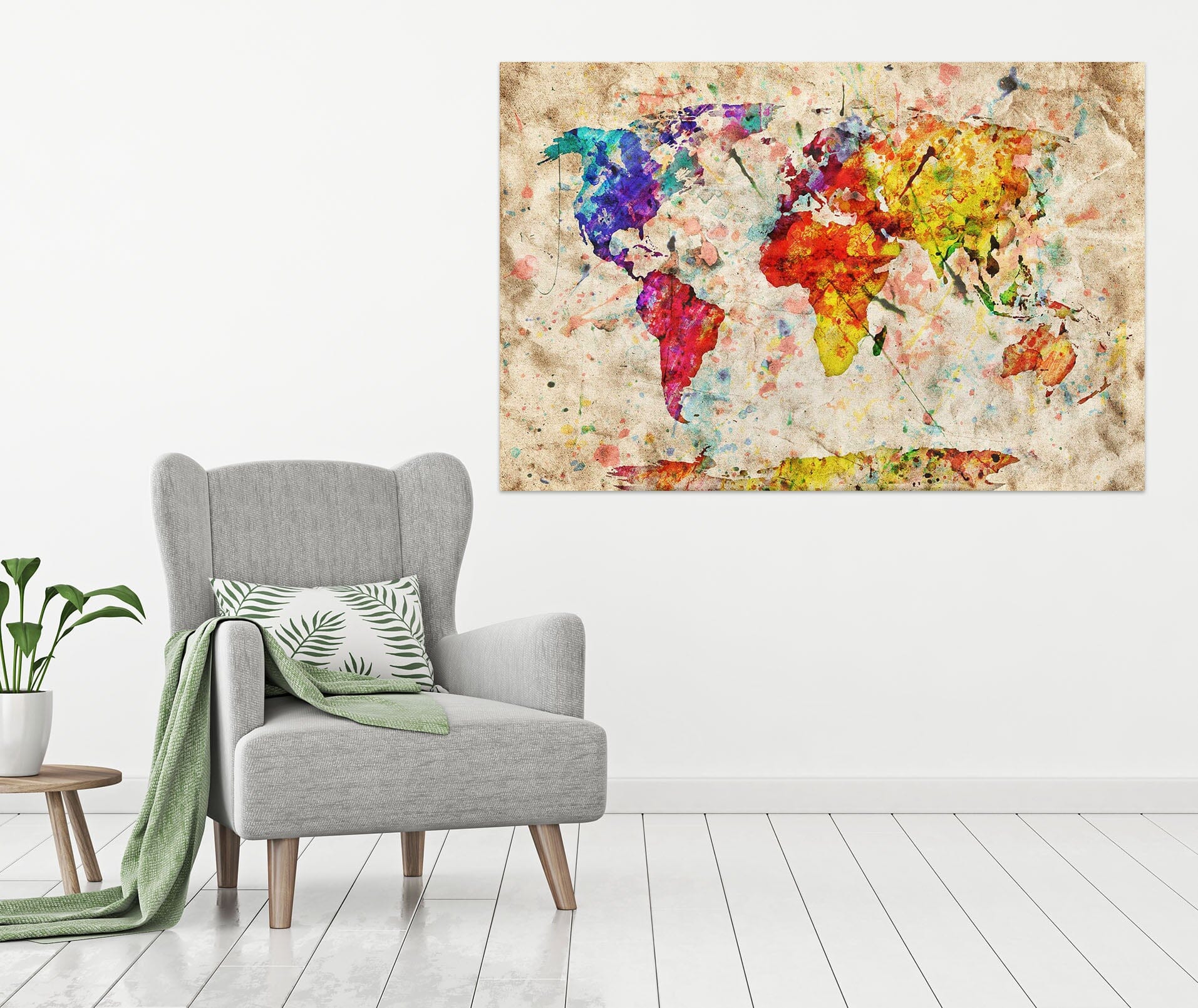 3D Color Painting 139 World Map Wall Sticker Wallpaper AJ Wallpaper 2 