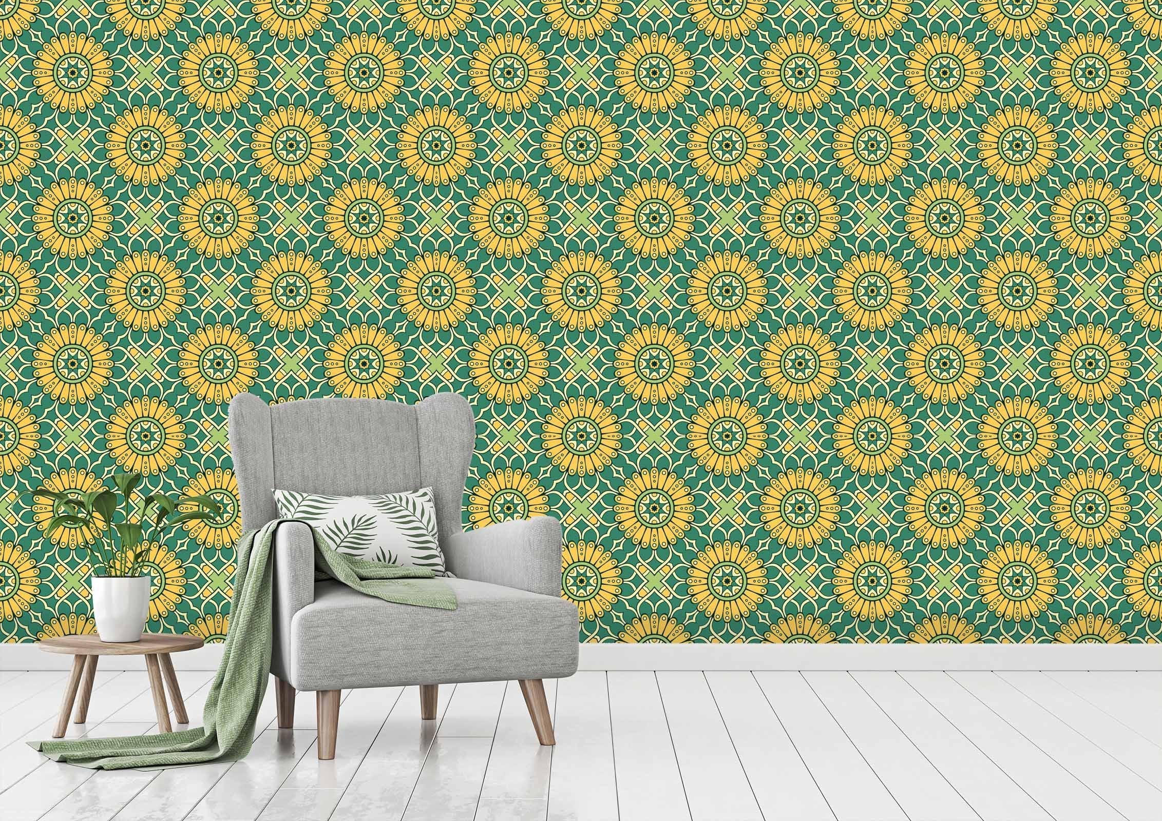 3D Sunflower Pattern 560 Wallpaper AJ Wallpaper 