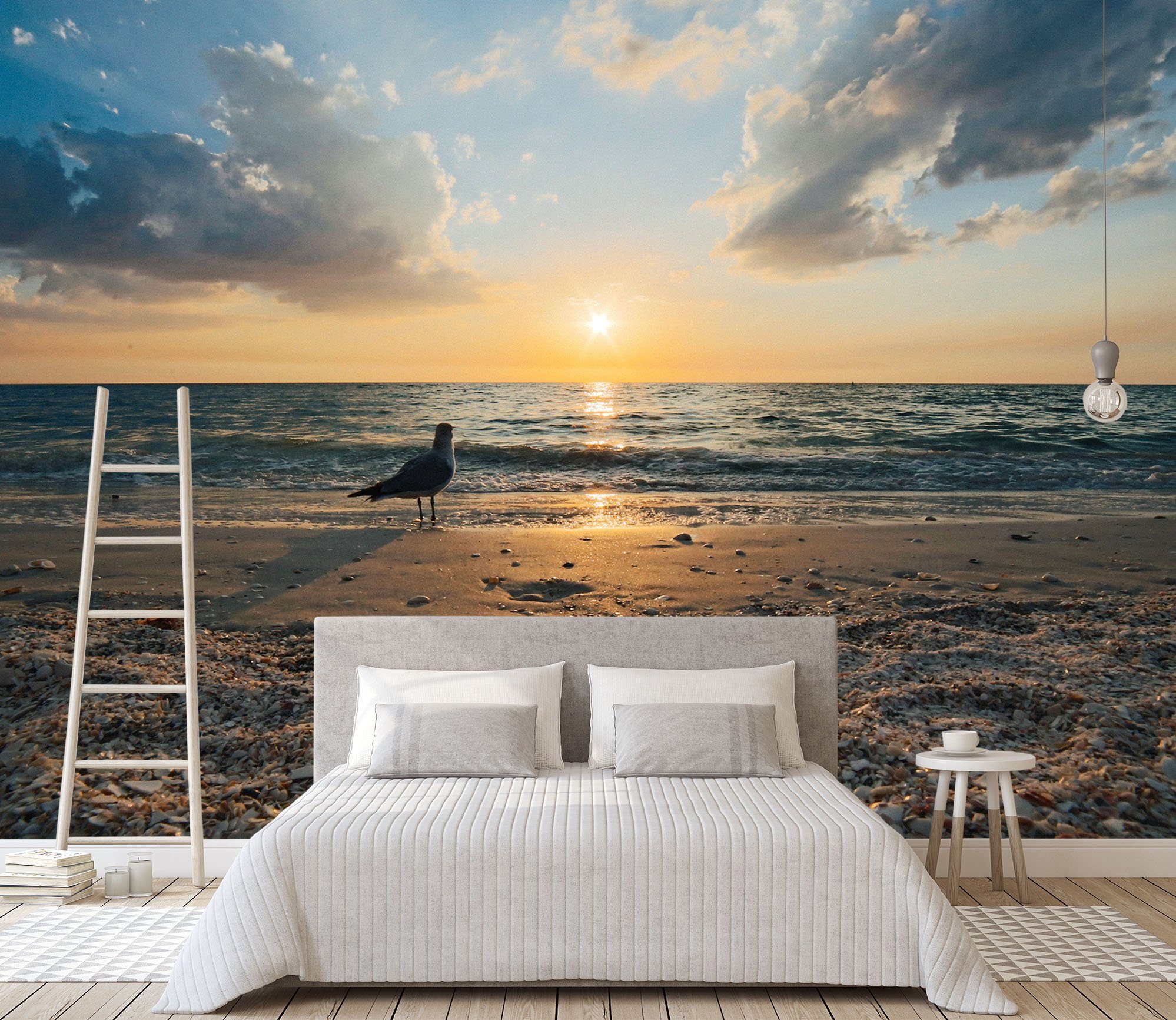 3D Sunset Seagull 661 Wallpaper AJ Wallpaper 