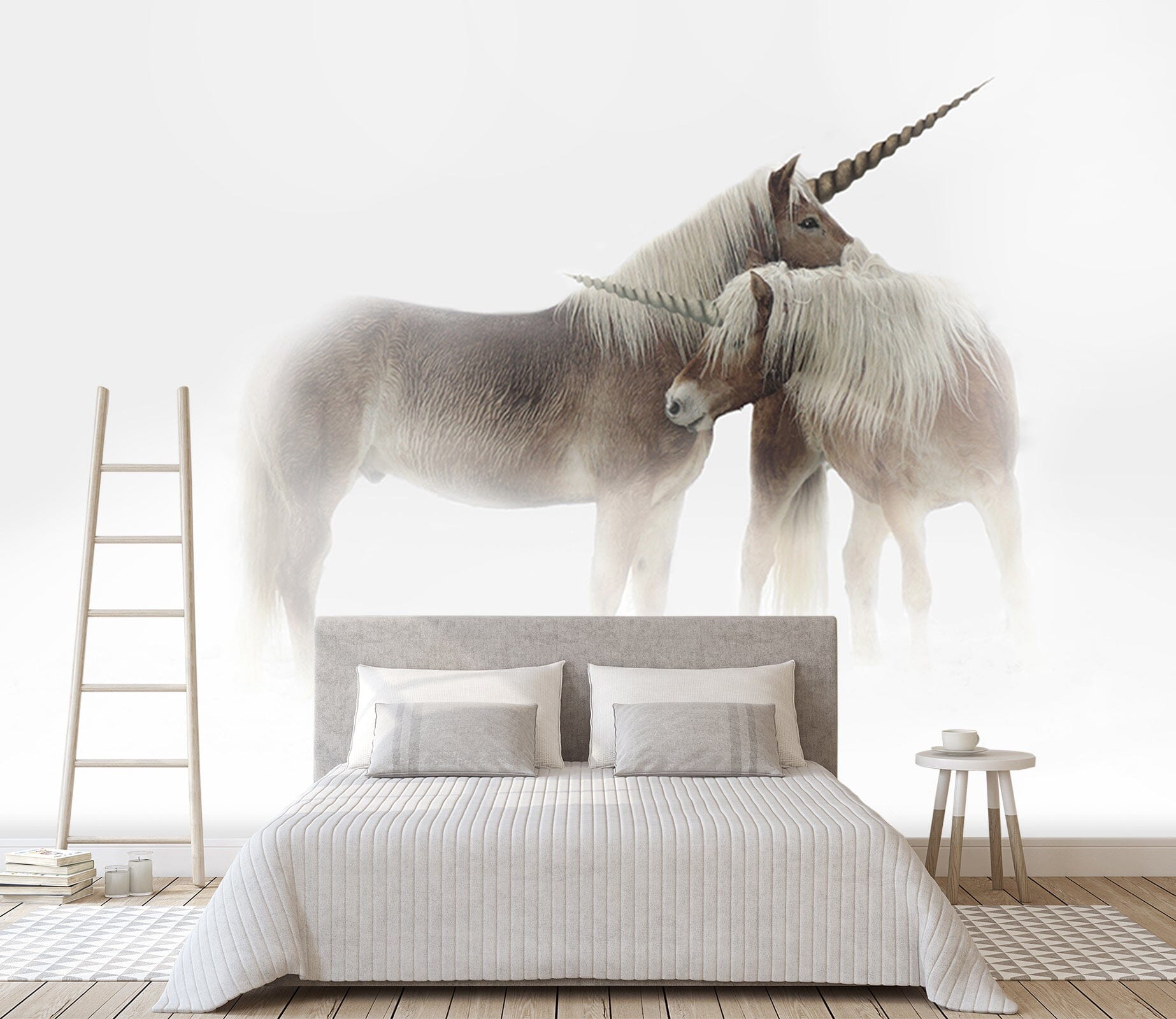 3D Two Unicorns 1600 Wall Murals Wallpaper AJ Wallpaper 2 