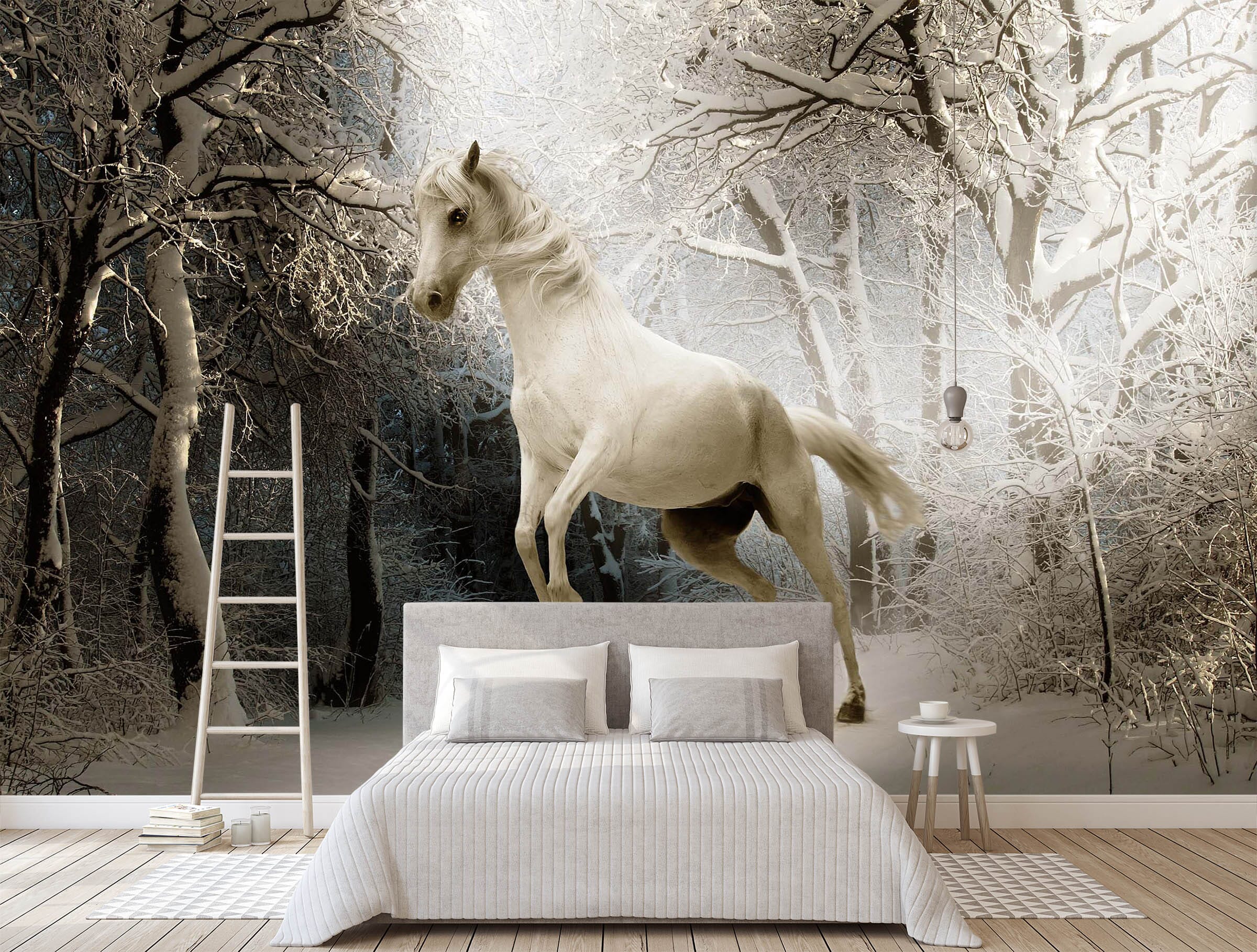 3D Snow White Horse 1747 Wall Murals Wallpaper AJ Wallpaper 2 