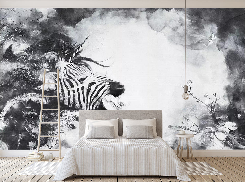 3D Zebra Ink WC360 Wall Murals