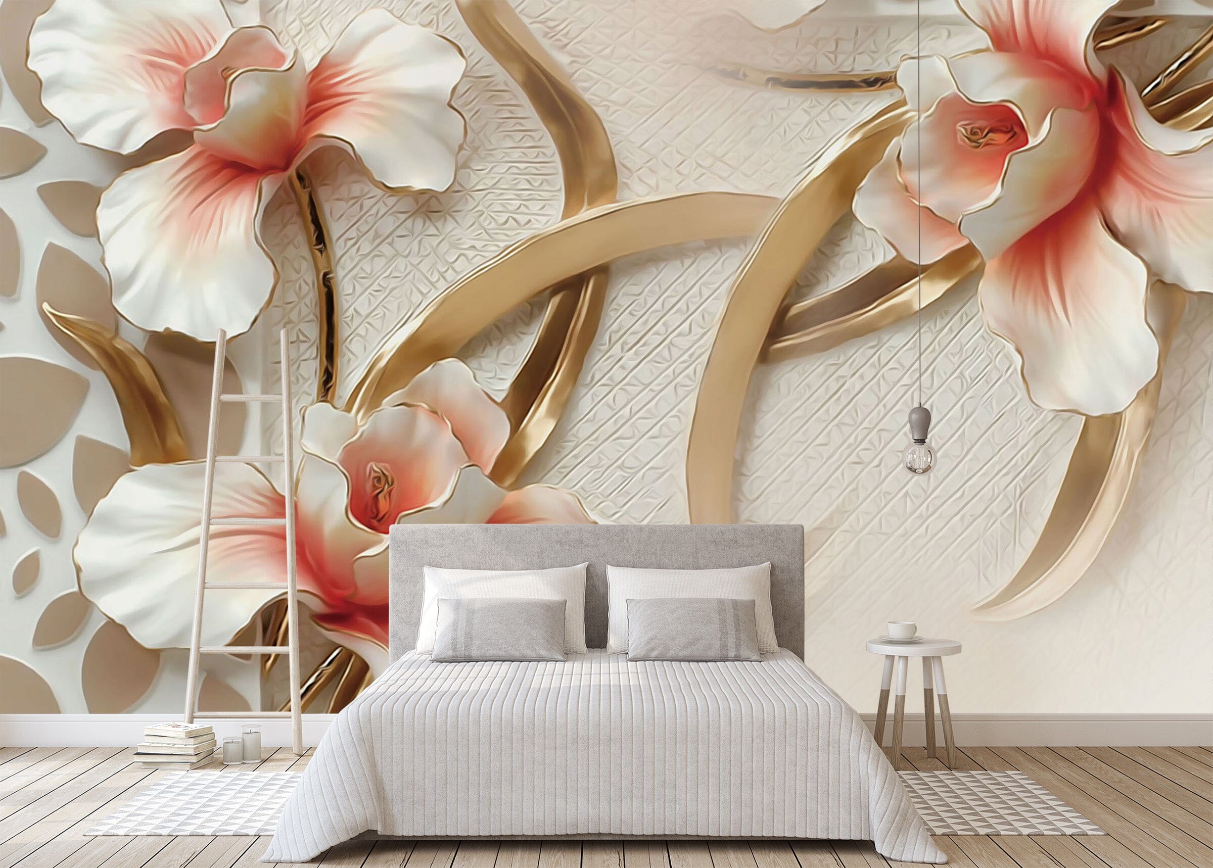 3D Embossed Flower 1702 Wall Murals Wallpaper AJ Wallpaper 2 