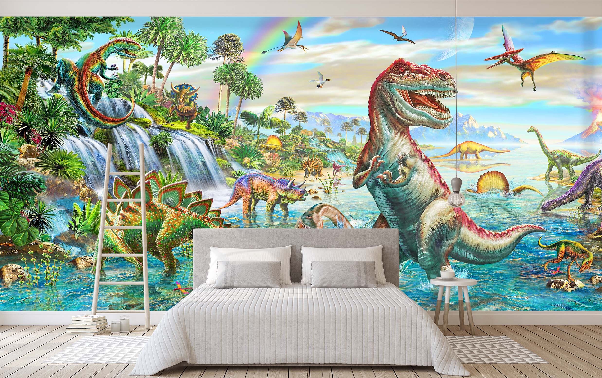 3D Dinosaur Canyon 1418 Adrian Chesterman Wall Mural Wall Murals Wallpaper AJ Wallpaper 2 